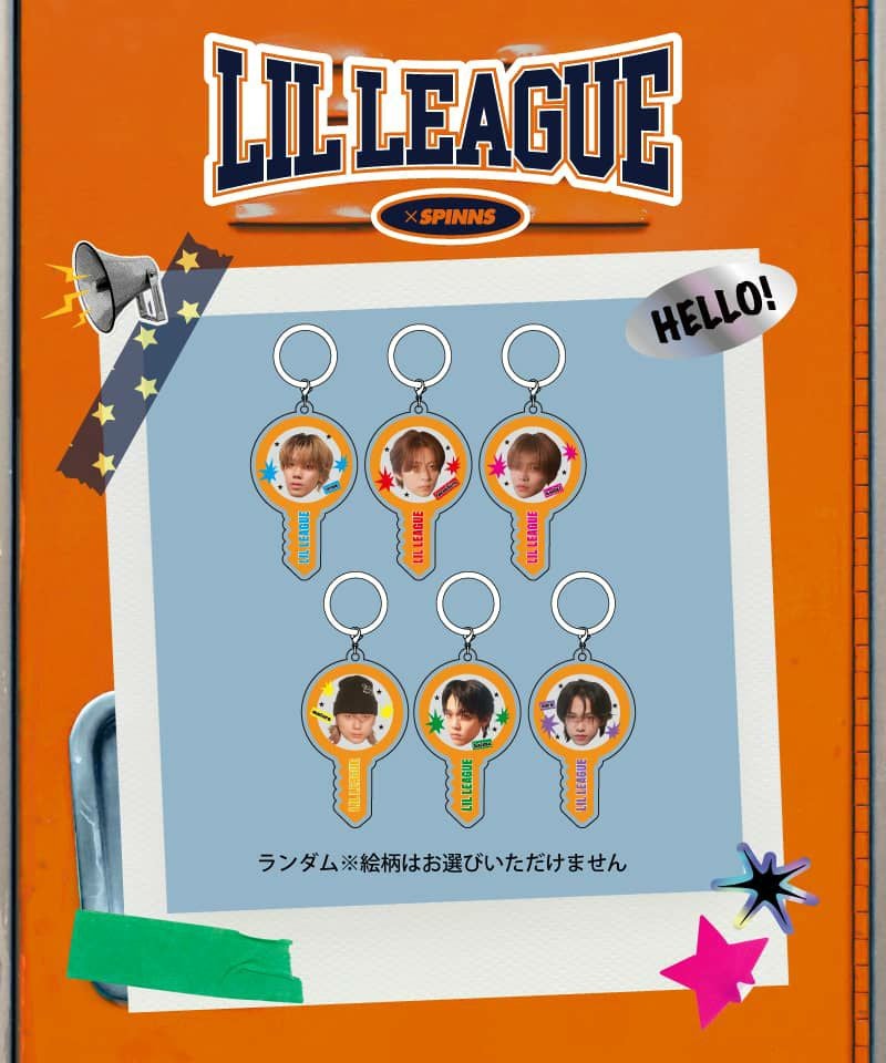 受注販売】『LIL LEAGUE × SPINNS』 ランダム鍵モチーフチャーム（全6
