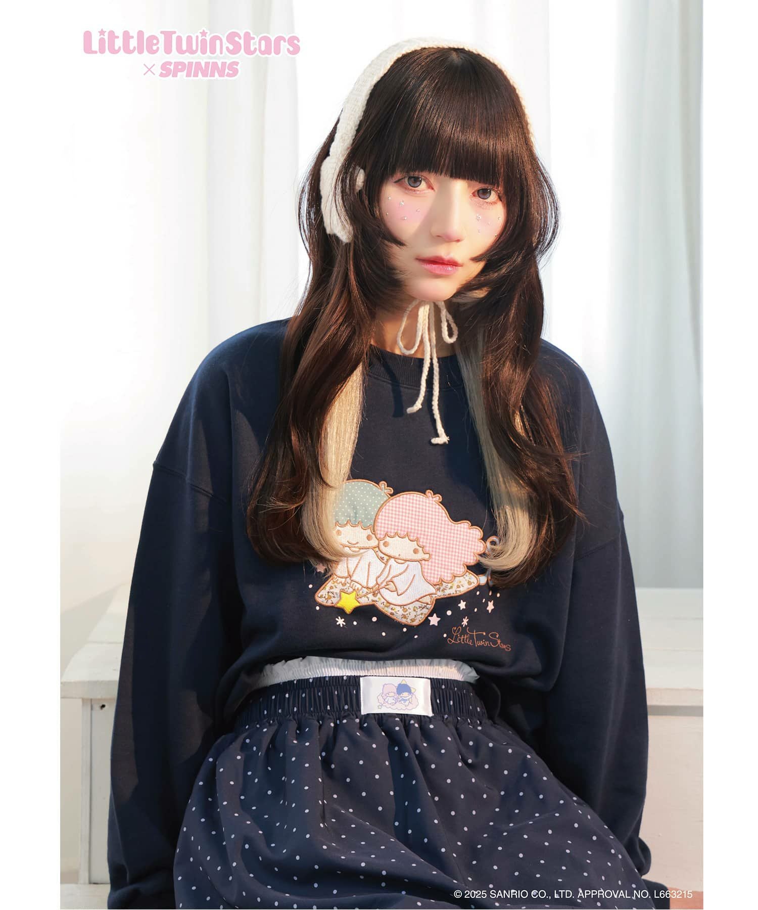 90%OFF】『リトルツインスターズ×SPINNS』パッチワークスウェット