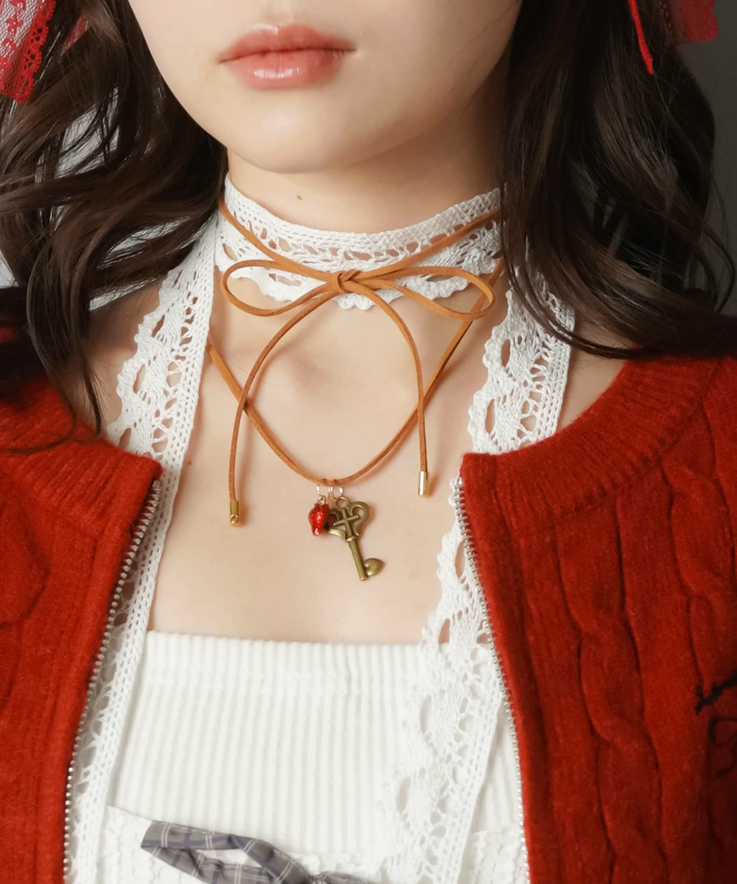 新品タグ付き ANDMARY 花柄キャミ チョーカー付き thin ribbon choker～ｼﾝﾘﾎﾞﾝﾁｮｰｶｰ | flower／フラワー公式通販