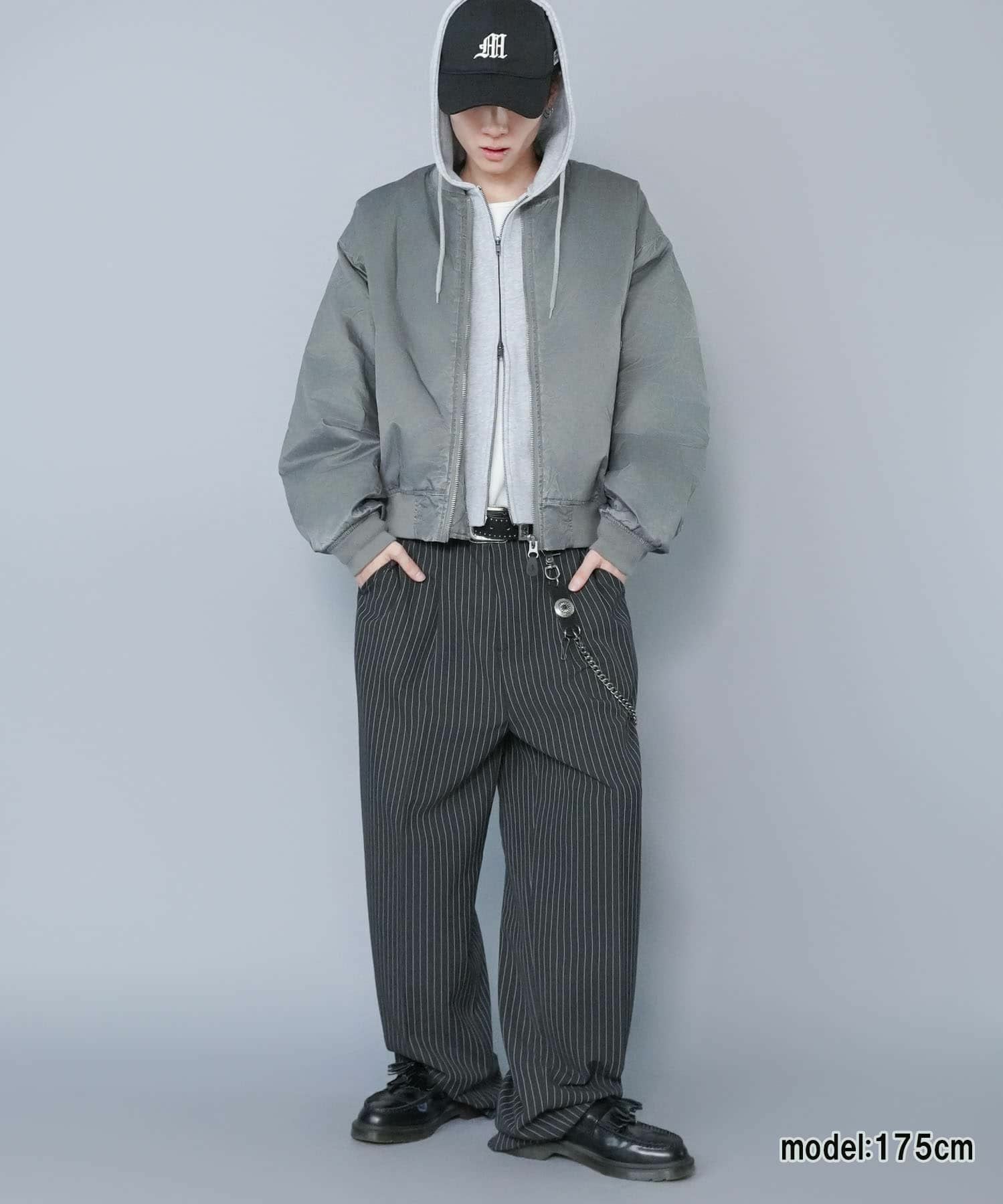 76%OFF】短丈MA-1ブルゾン/ヴィンテージライク加工/ユニセックス