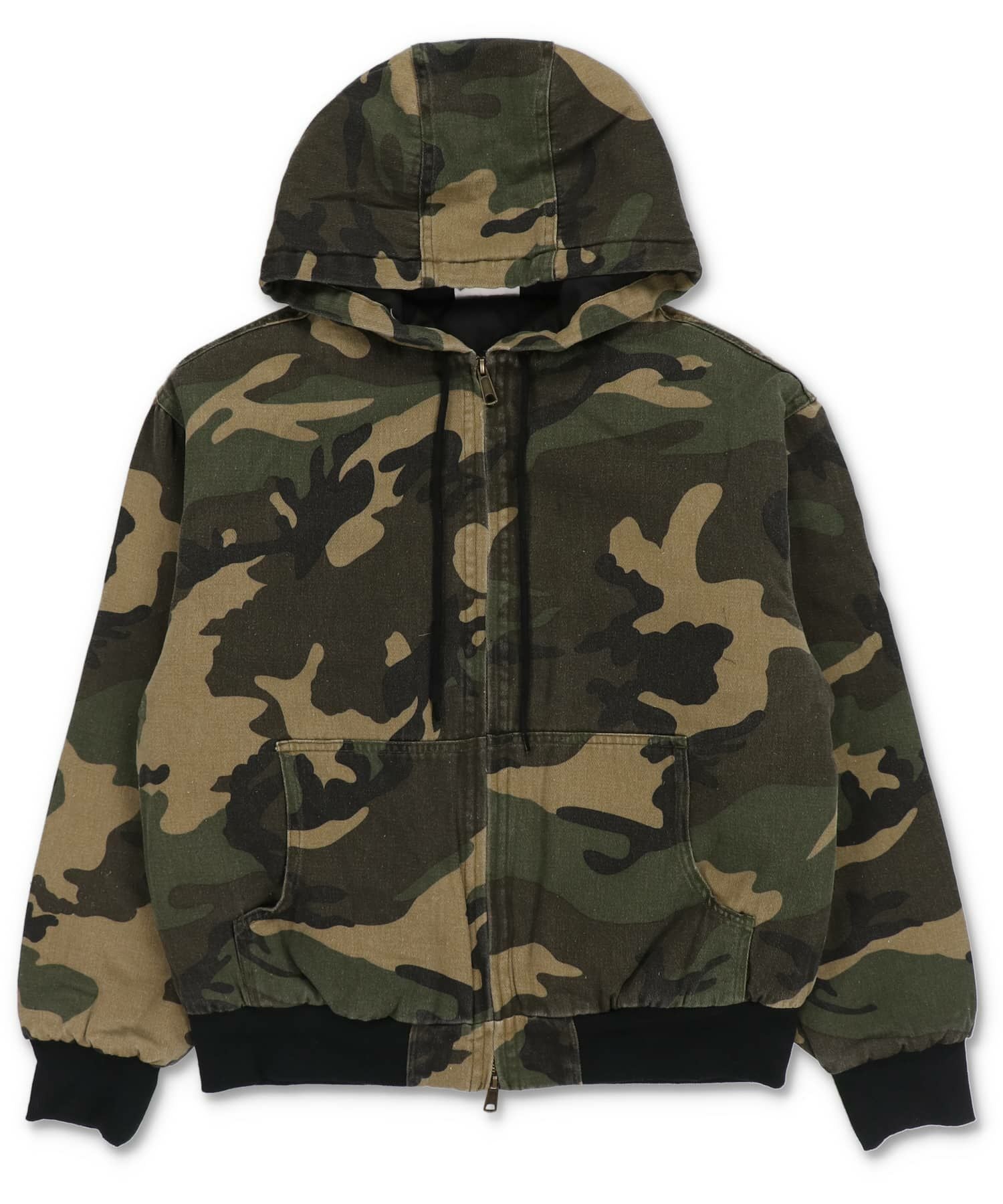 34%OFF】短丈カモフラージュ柄アクティブジャケット/ダブルジップ