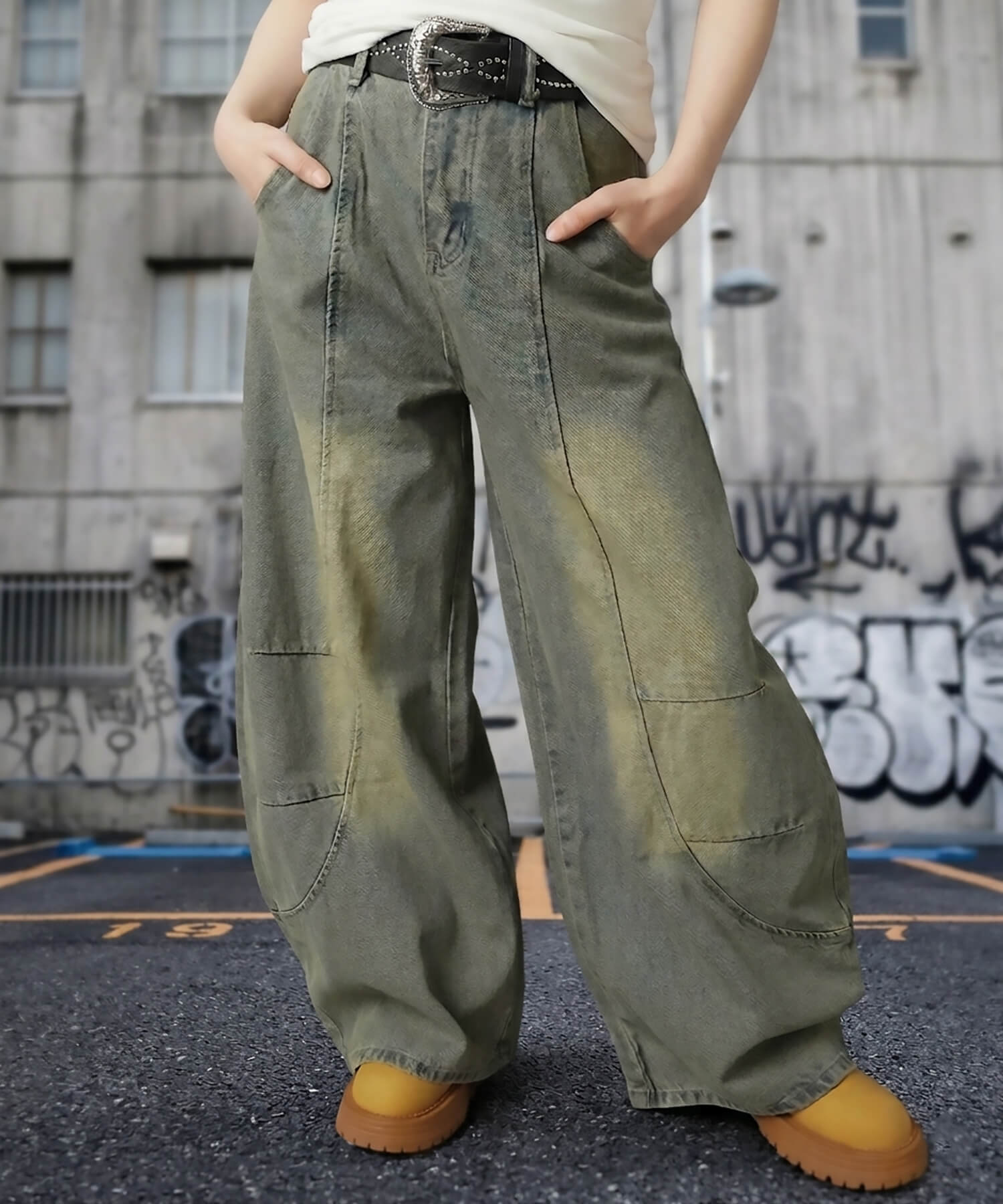 デニムバルーンパンツ/オーバーダイ | SPINNS WEB STORE | SPINNS
