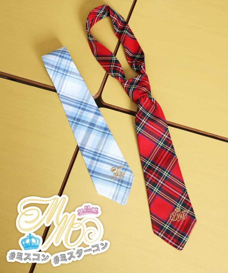 86%OFF】『ミスコン・ミスターコン×SPINNS』チェック生地ネクタイ