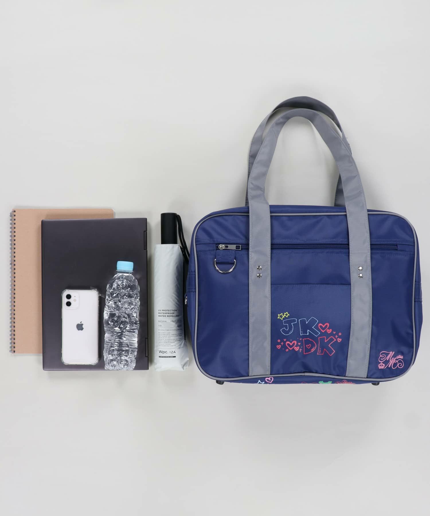 ☆即出荷☆ SCHOOL 上下セットXL 34%OFF】『ミスコン・ミスターコン×SPINNS』落書き風スクールバック
