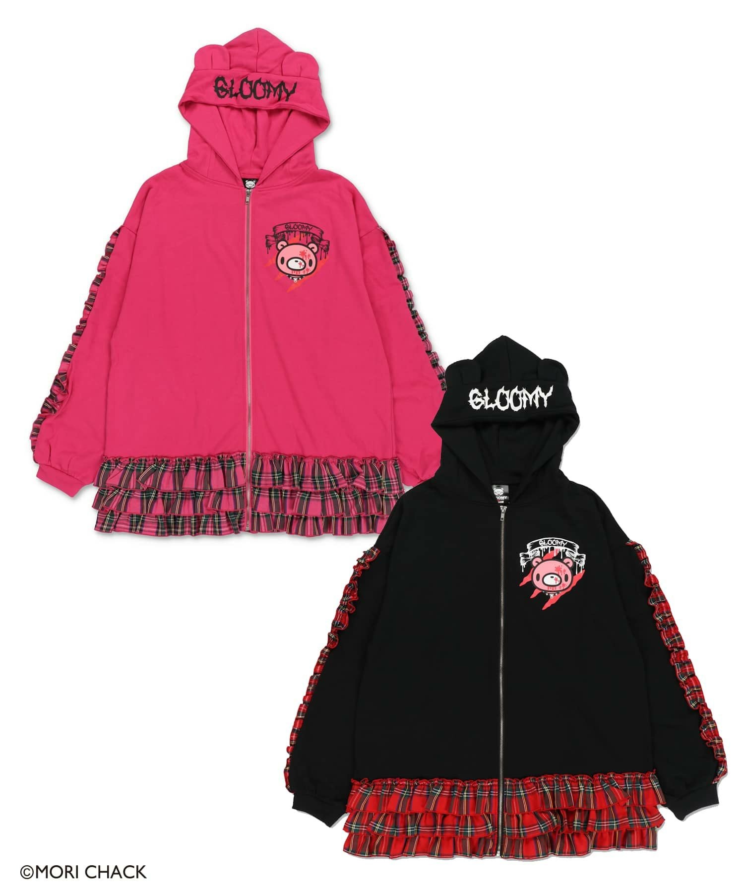 58%OFF】『グルーミー×SPINNS 』 耳付きフリルZIPパーカー | SPINNS