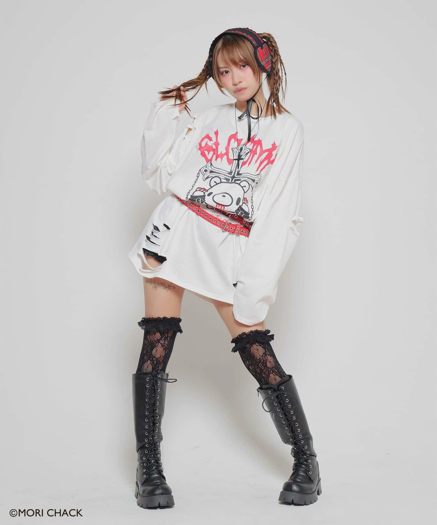 グルーミー×SPINNS 』 ダメージロングTシャツ | SPINNS WEB STORE