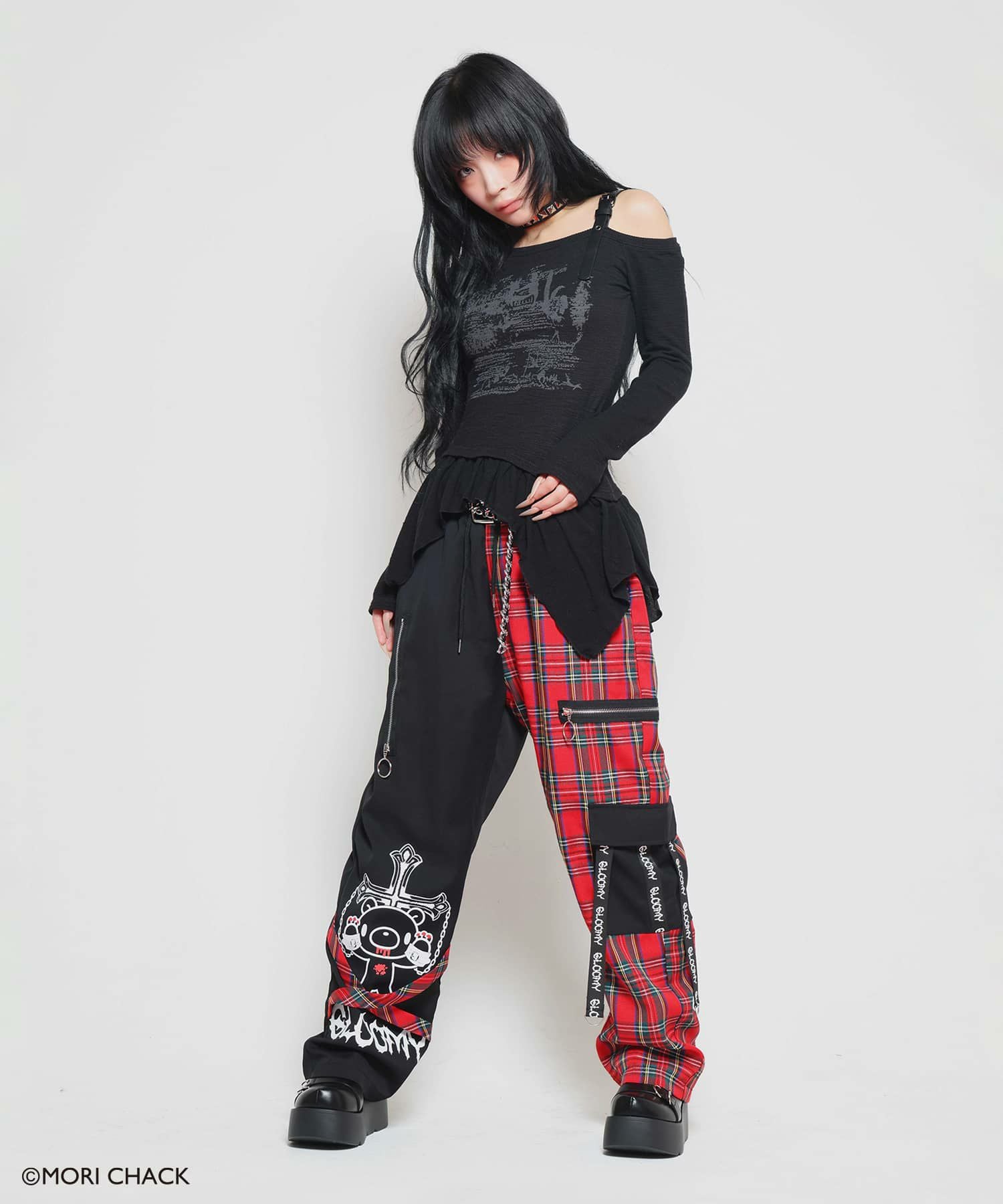 29%OFF】『グルーミー×SPINNS 』 バイカラーチェックパンツ | SPINNS