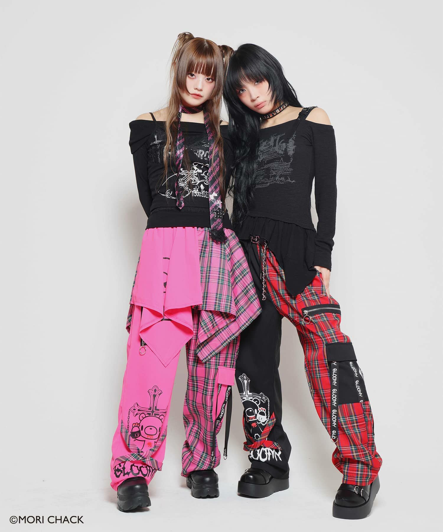 29%OFF】『グルーミー×SPINNS 』 バイカラーチェックパンツ | SPINNS