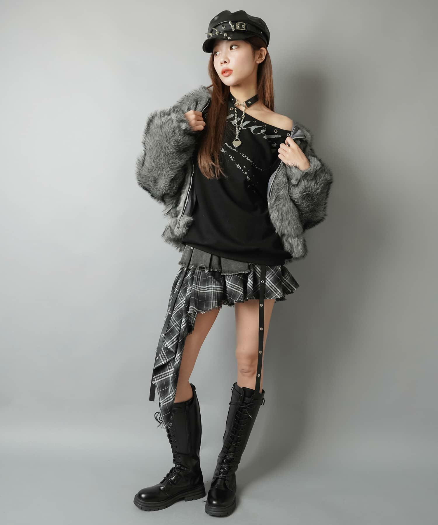 合皮キャスケット/ベルト/#ロマンスパンク | SPINNS WEB STORE