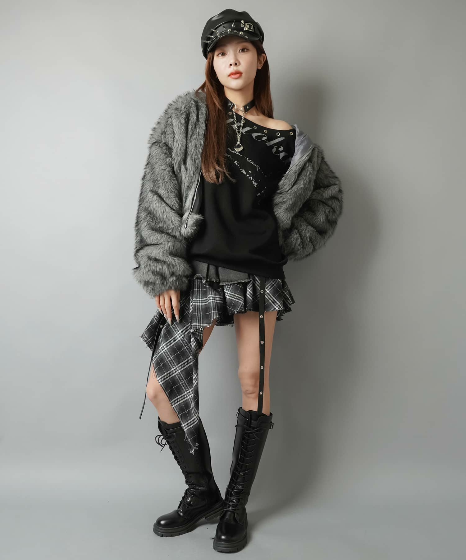 合皮キャスケット/ベルト/#ロマンスパンク | SPINNS WEB STORE