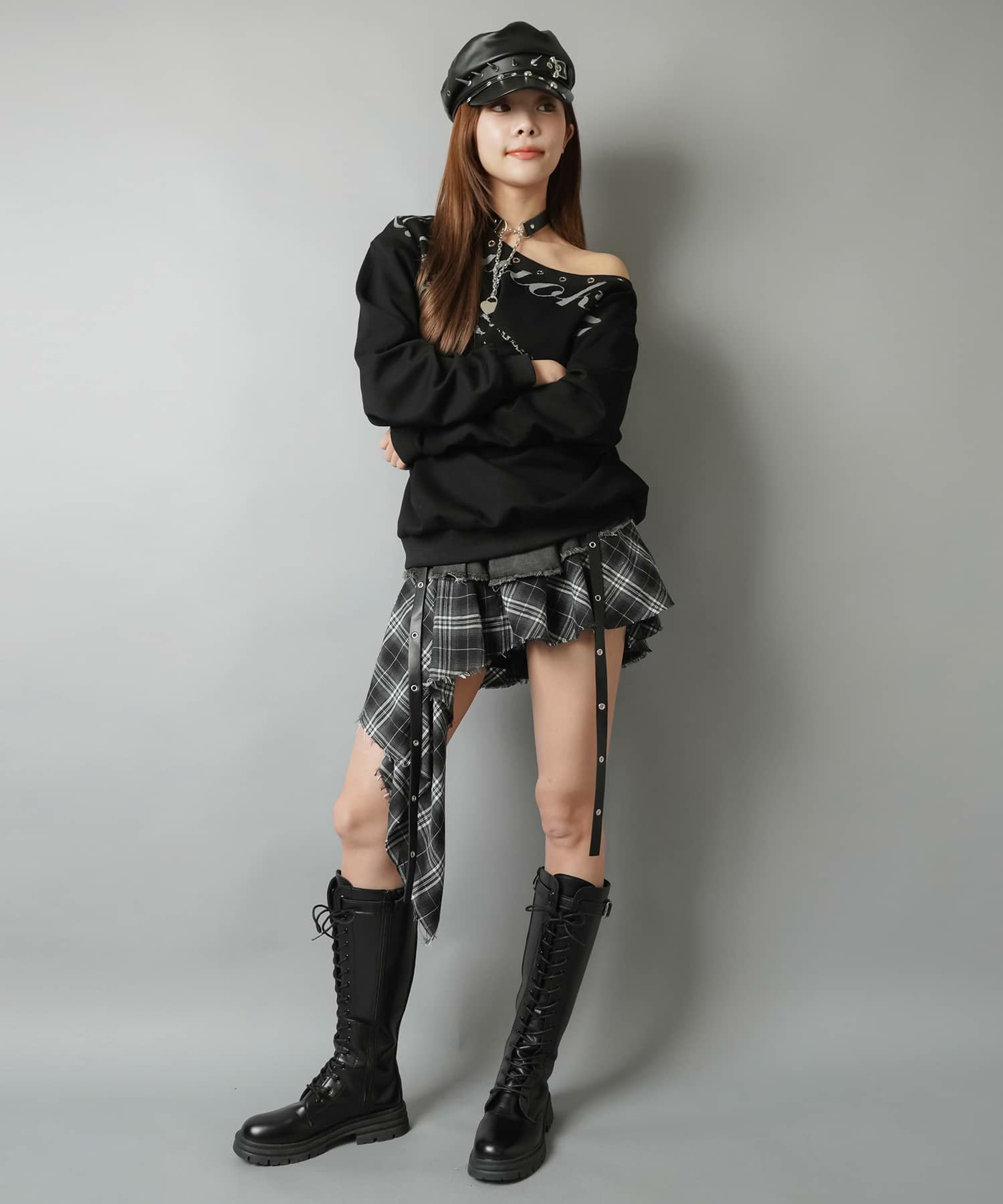 合皮キャスケット/ベルト/#ロマンスパンク | SPINNS WEB STORE