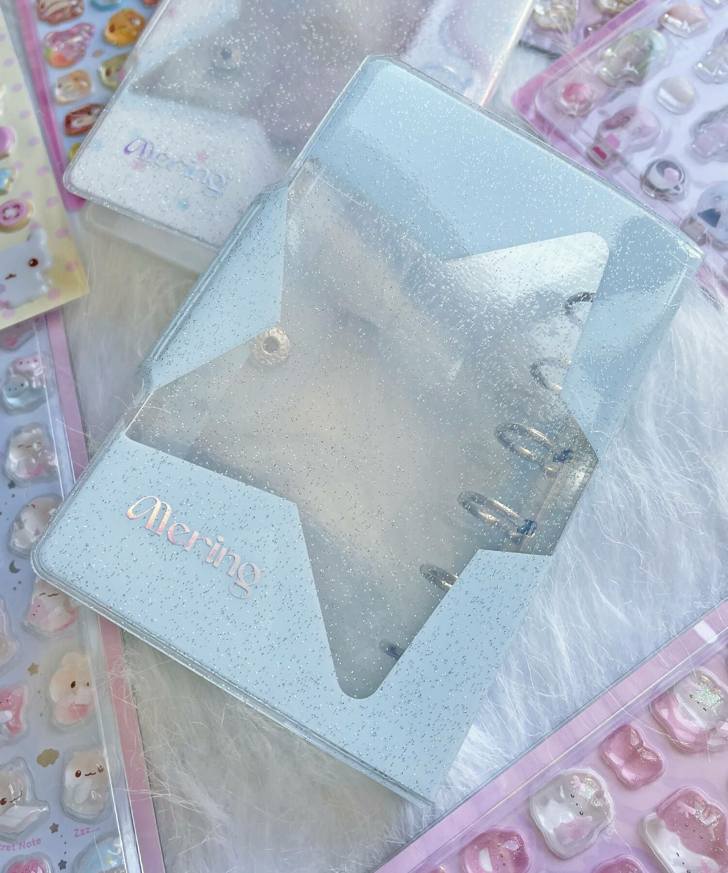 ≪MERING/メリング≫クリア6穴シールバインダー/シール帳/スター