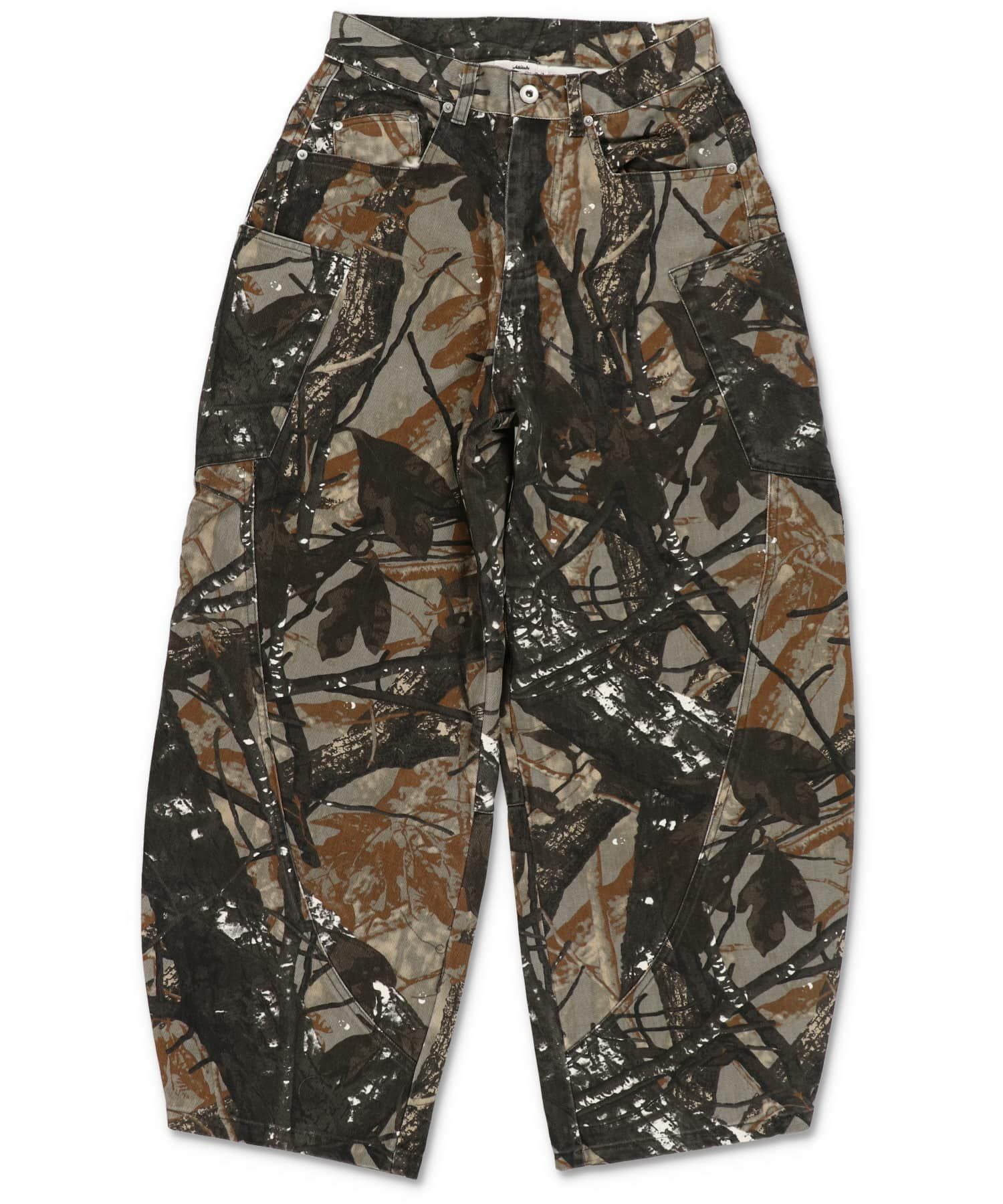 カモフラージュ柄バルーンカーブパンツ/リアルツリー/ 迷彩/ユニ