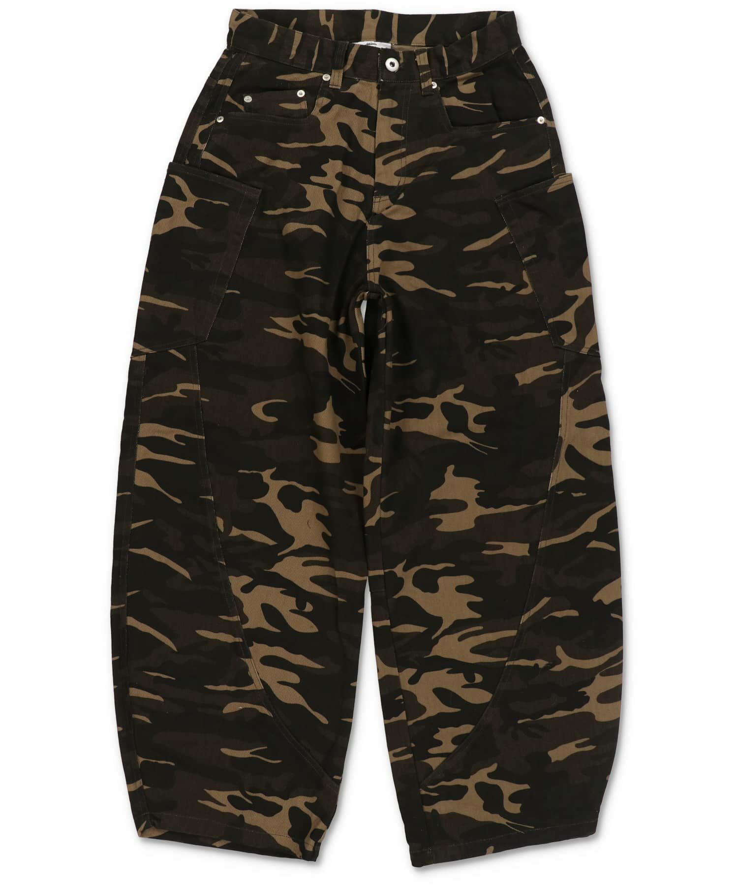 カモフラージュ柄バルーンカーブパンツ/リアルツリー/ 迷彩/ユニ