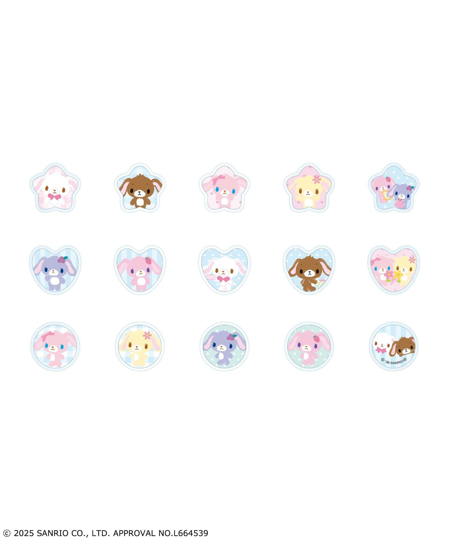 ♡シュガーバニーズ SPINNS スピンズ マスコット キラキラジュエルシール♡ 受注販売】『シュガーバニーズ』クリスタルシール＜メール便対応