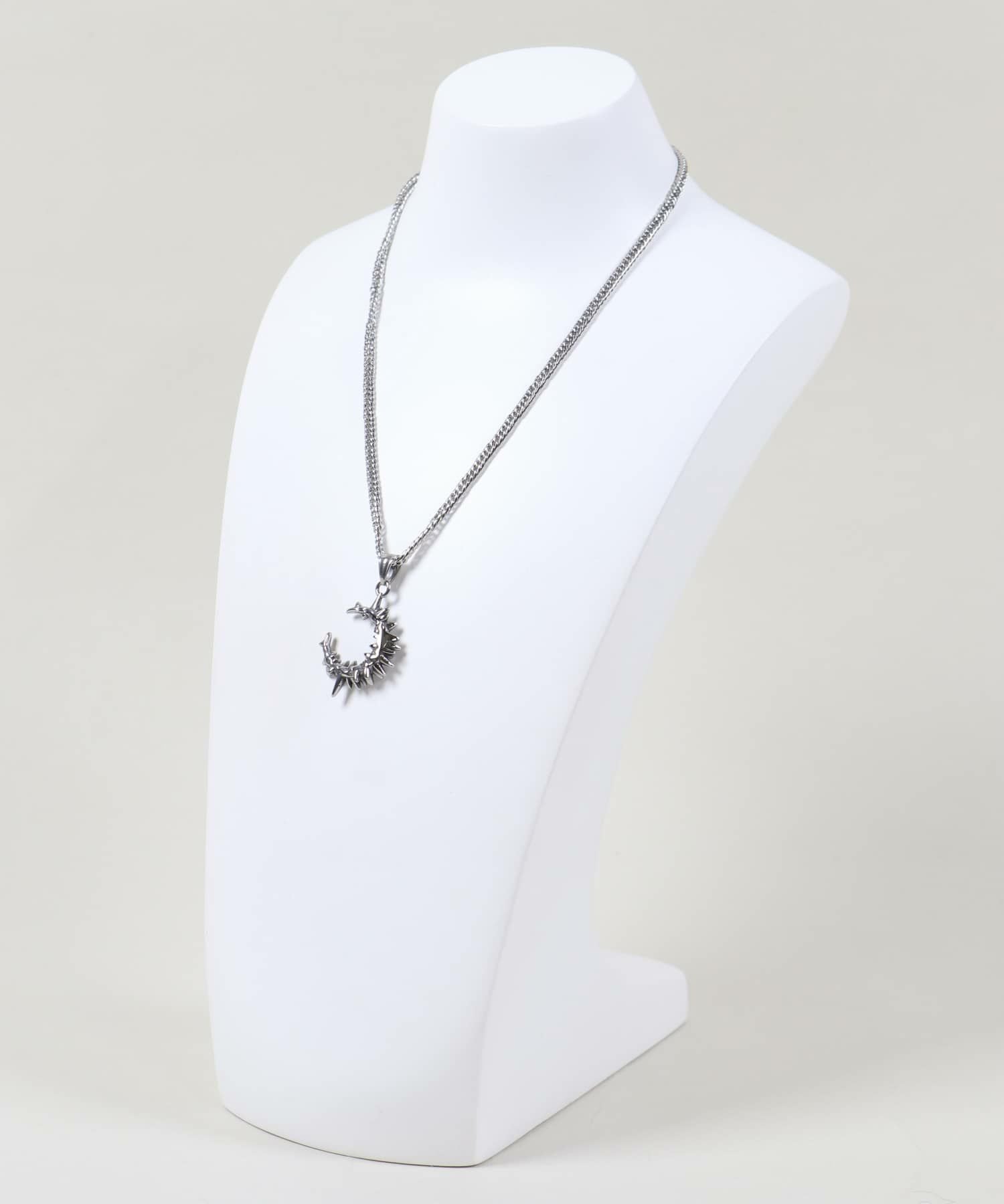 59%OFF】シルバーチェーンネックレス/モチーフ/クロス/ムーン＜メール