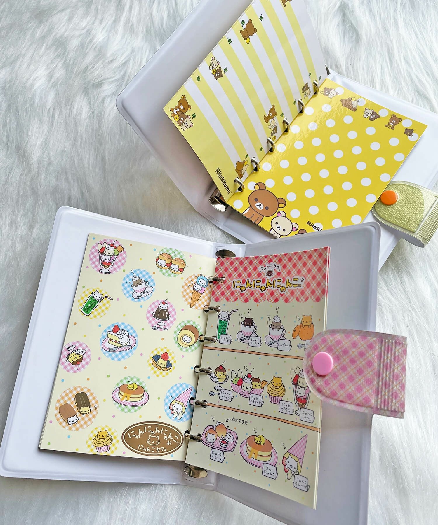 ≪サンエックス≫ふにふにシールバインダー/6穴シール帳/シール台紙10