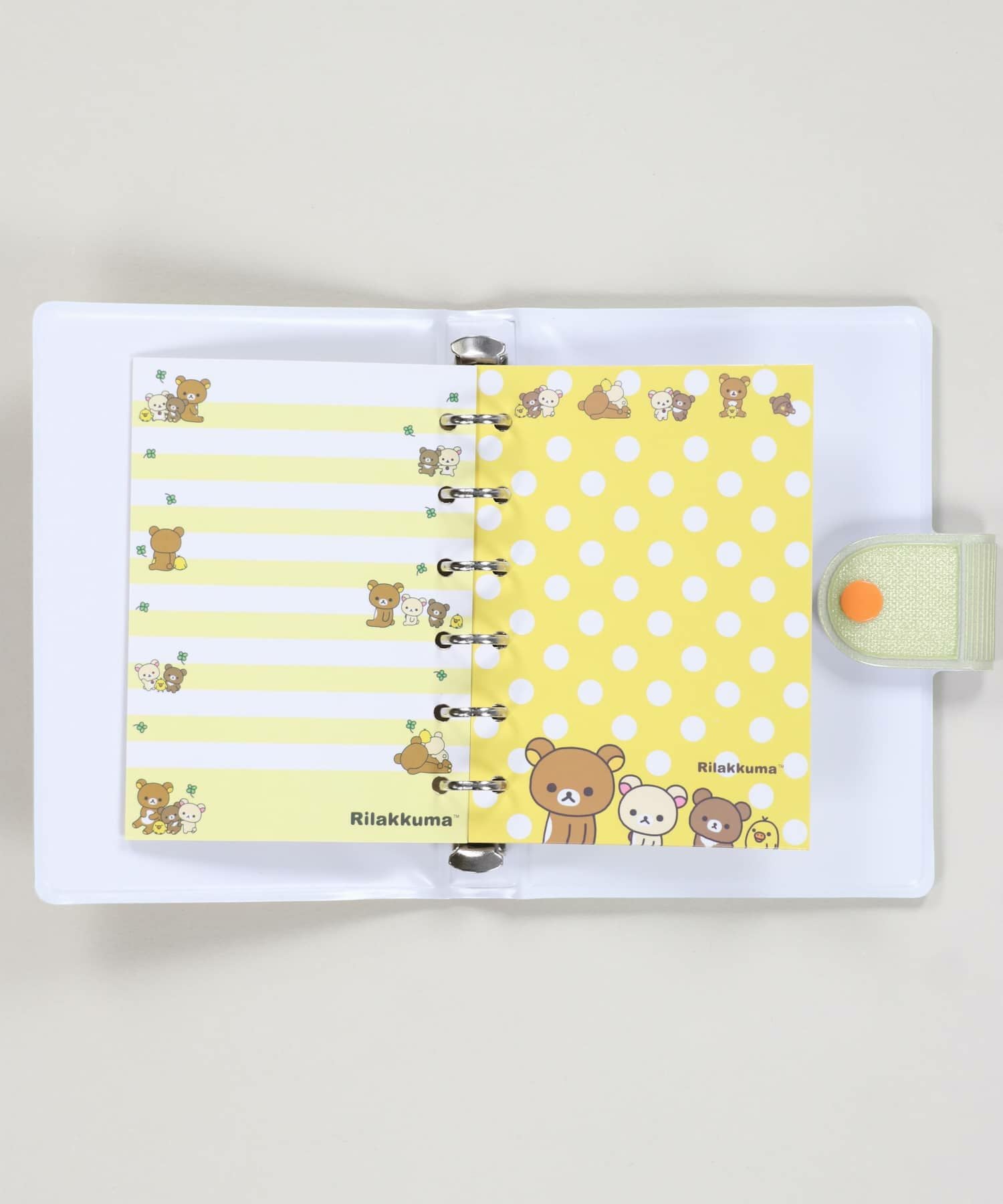 ≪サンエックス≫ふにふにシールバインダー/6穴シール帳/シール台紙10