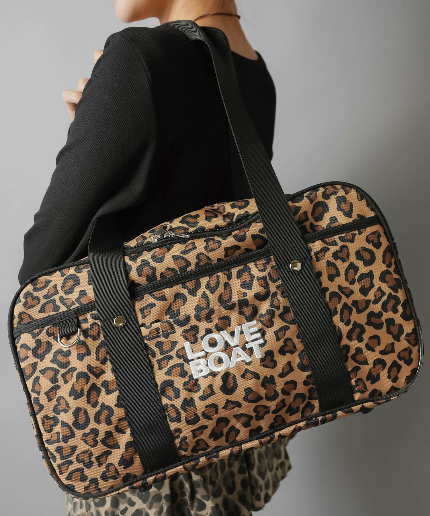 ≪LOVE BOAT/ラブボート≫ヒョウ柄スクールバッグ/スクバ/レオパード