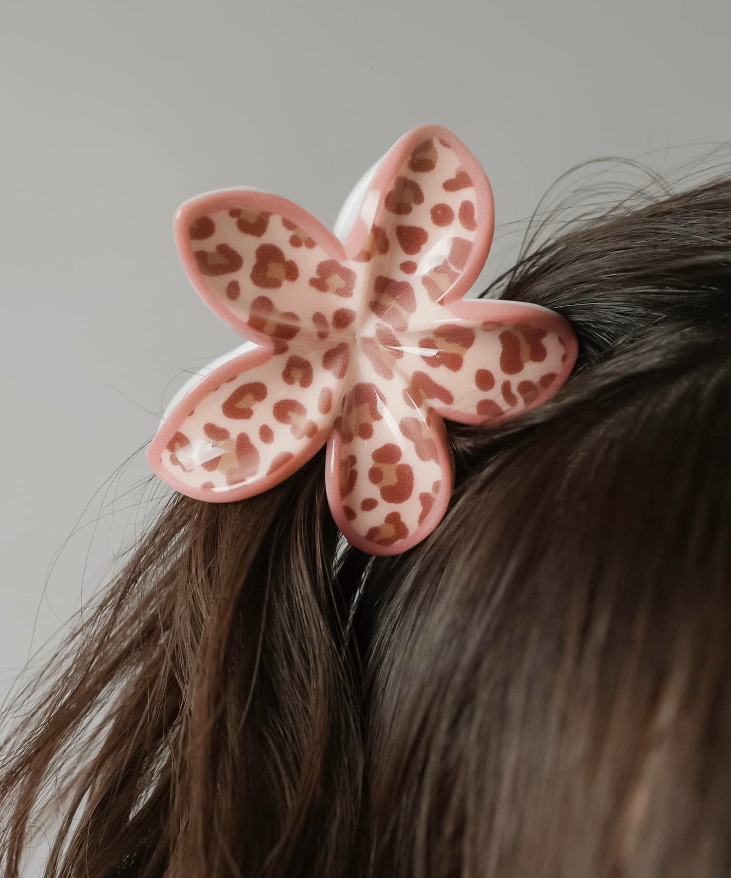 ヒョウ柄ヘアクリップ/ハイビスカス | SPINNS WEB STORE | SPINNS