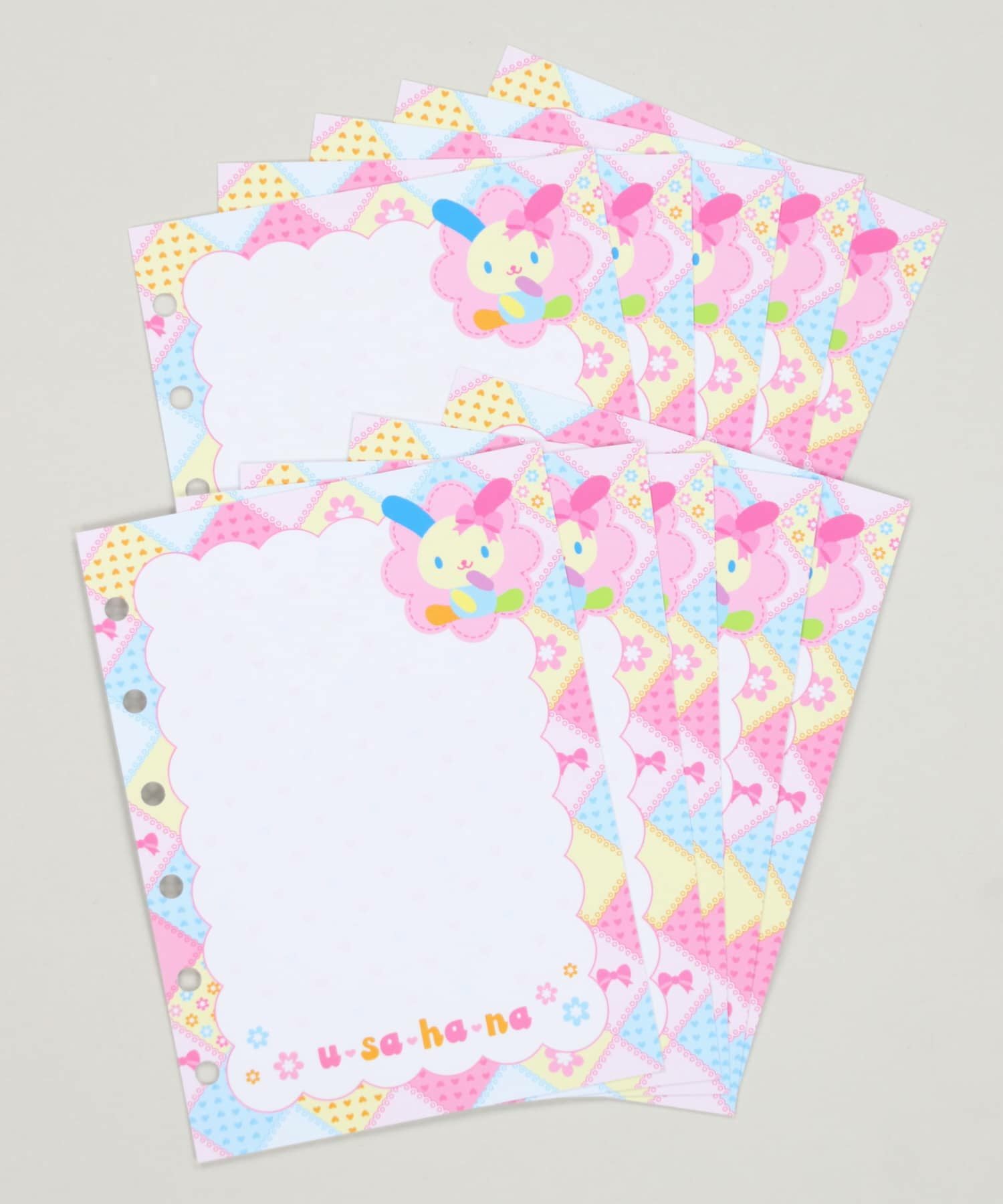 ≪サンリオ≫ウサハナ/6穴シール帳対応♪10枚入りシール台紙/リフィル
