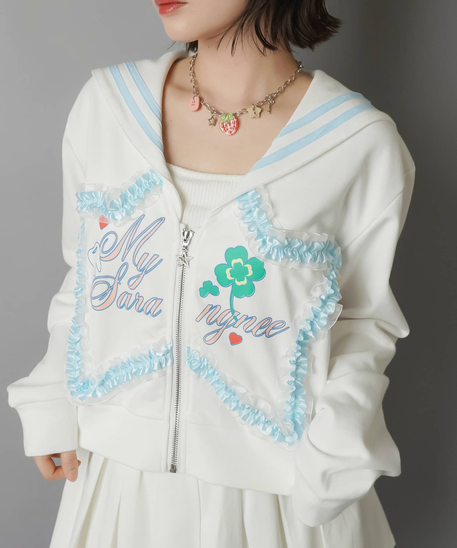 67%OFF】≪マイサランニ≫フリルセーラーパーカー/#ウィッシュコア