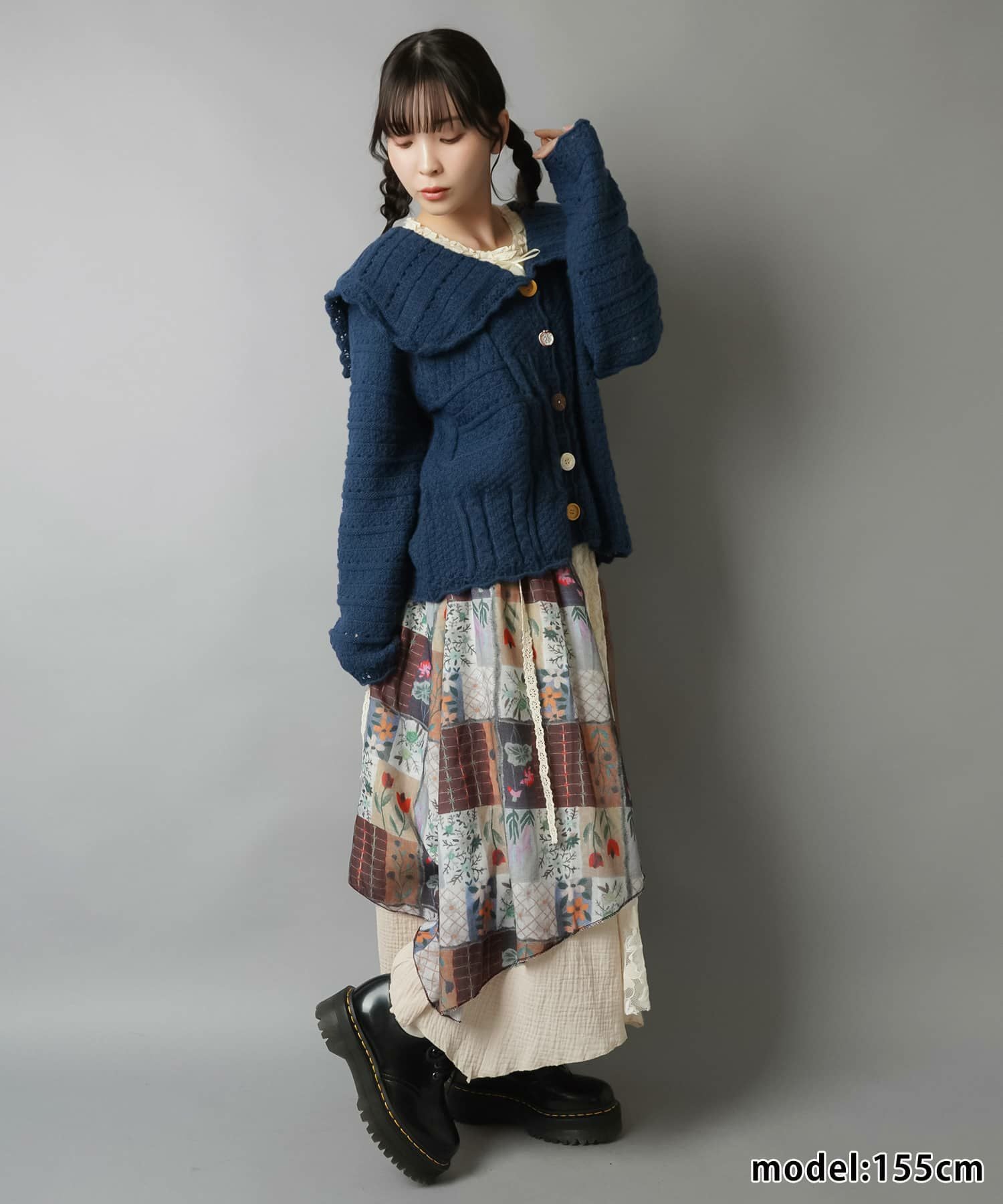 異素材ドッキングロングスカート/レース/#NEO森ガール | SPINNS WEB