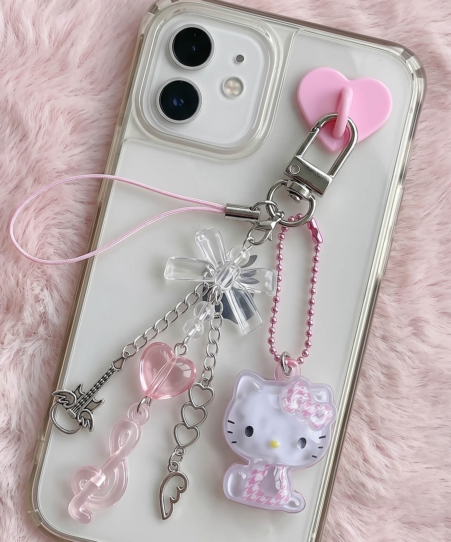 スマホストラップ用キーリングハンガー/シールタイプ/全6種＜メール便