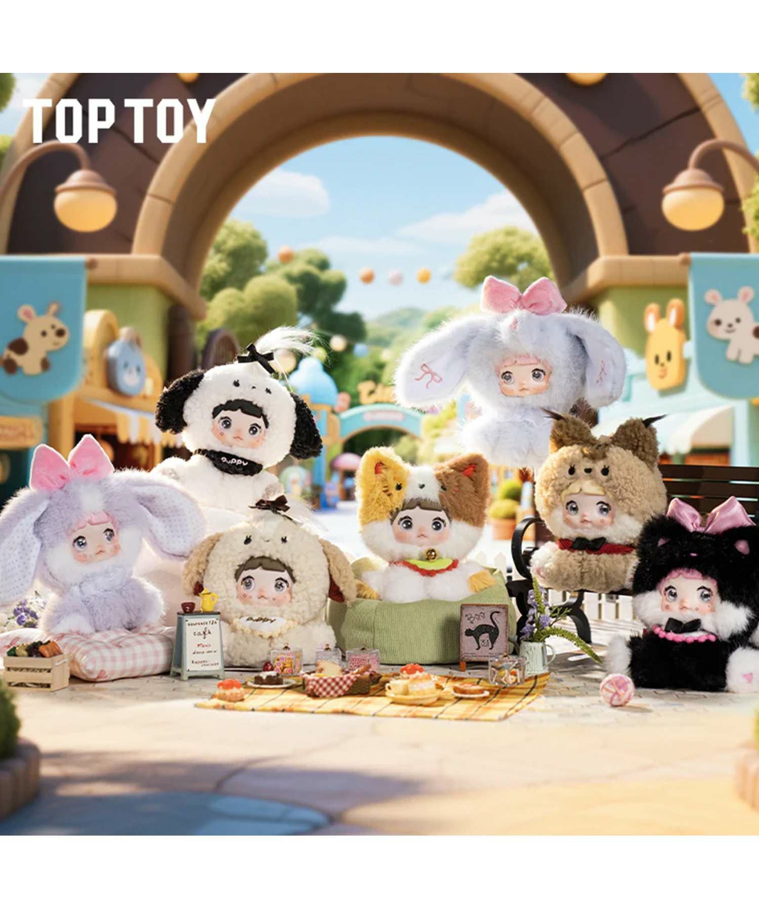 nommi 動物園 シリーズ ノミNommi 座って動物園　1BOX6体入り ≪TOPTOY×Nommi/ノミ≫ぬいぐるみキーホルダー/ブラインドボックス