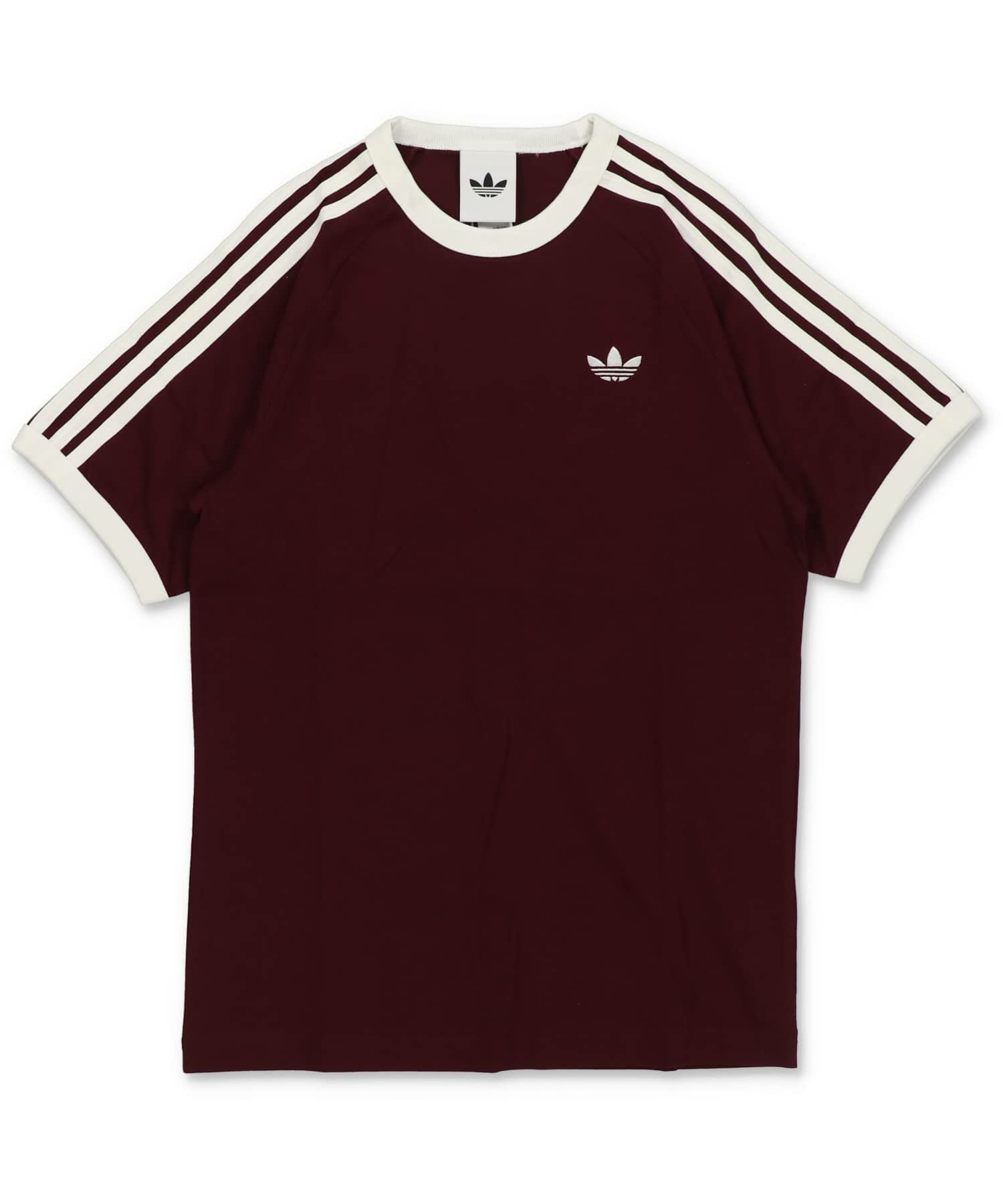 adidas SPINS 半袖Tシャツ ブラウン ピンク S ≪adidas/アディダス≫スリーストライプス半袖Tシャツ/全7色/2サイズ