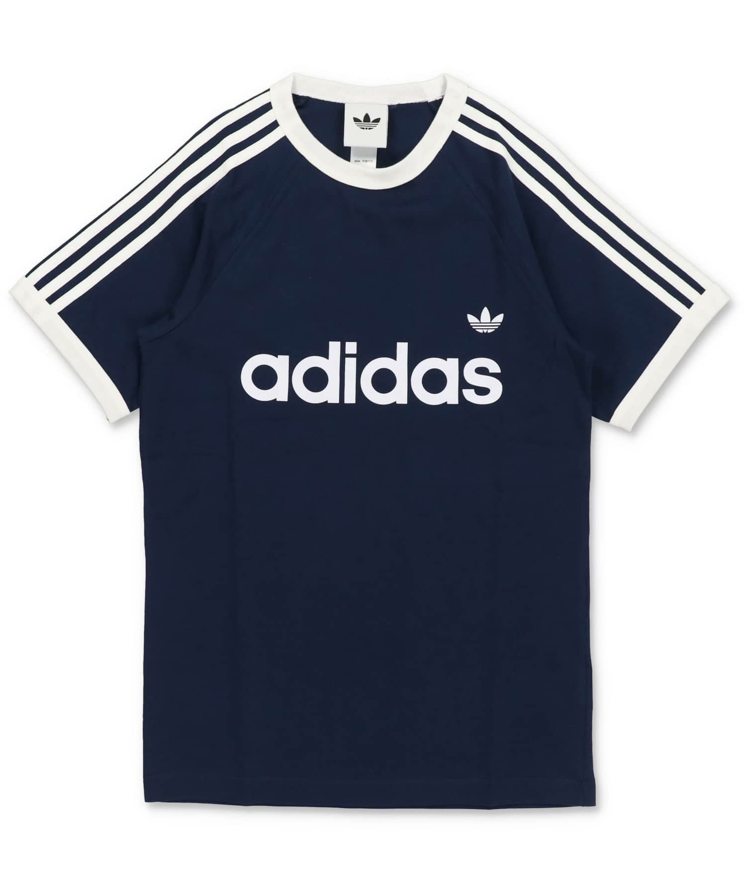 ≪adidas/アディダス≫スリーストライプス半袖Tシャツ/リンガー