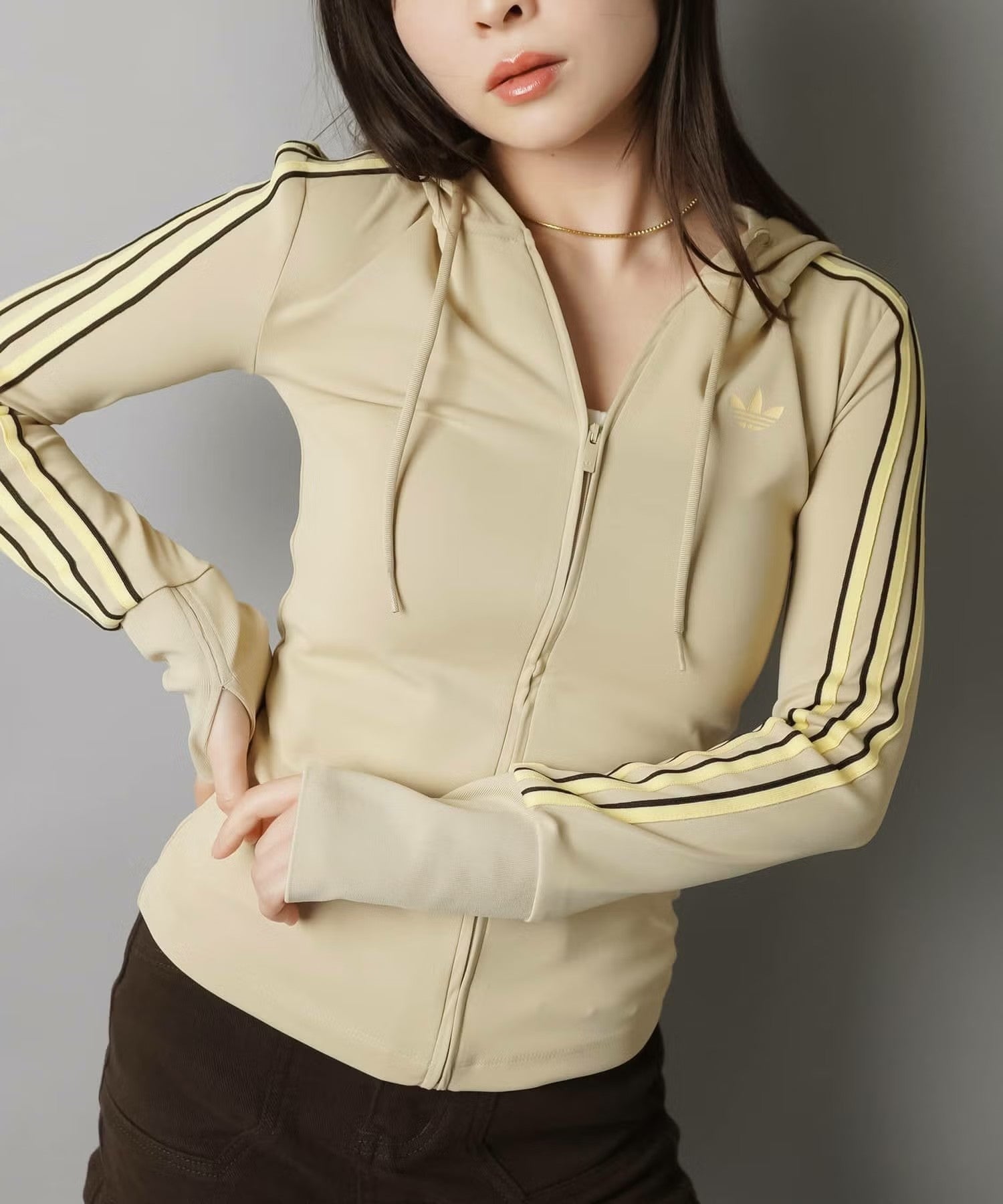≪adidas/アディダス≫タイトジップパーカー/ピタ見え/セットアップ