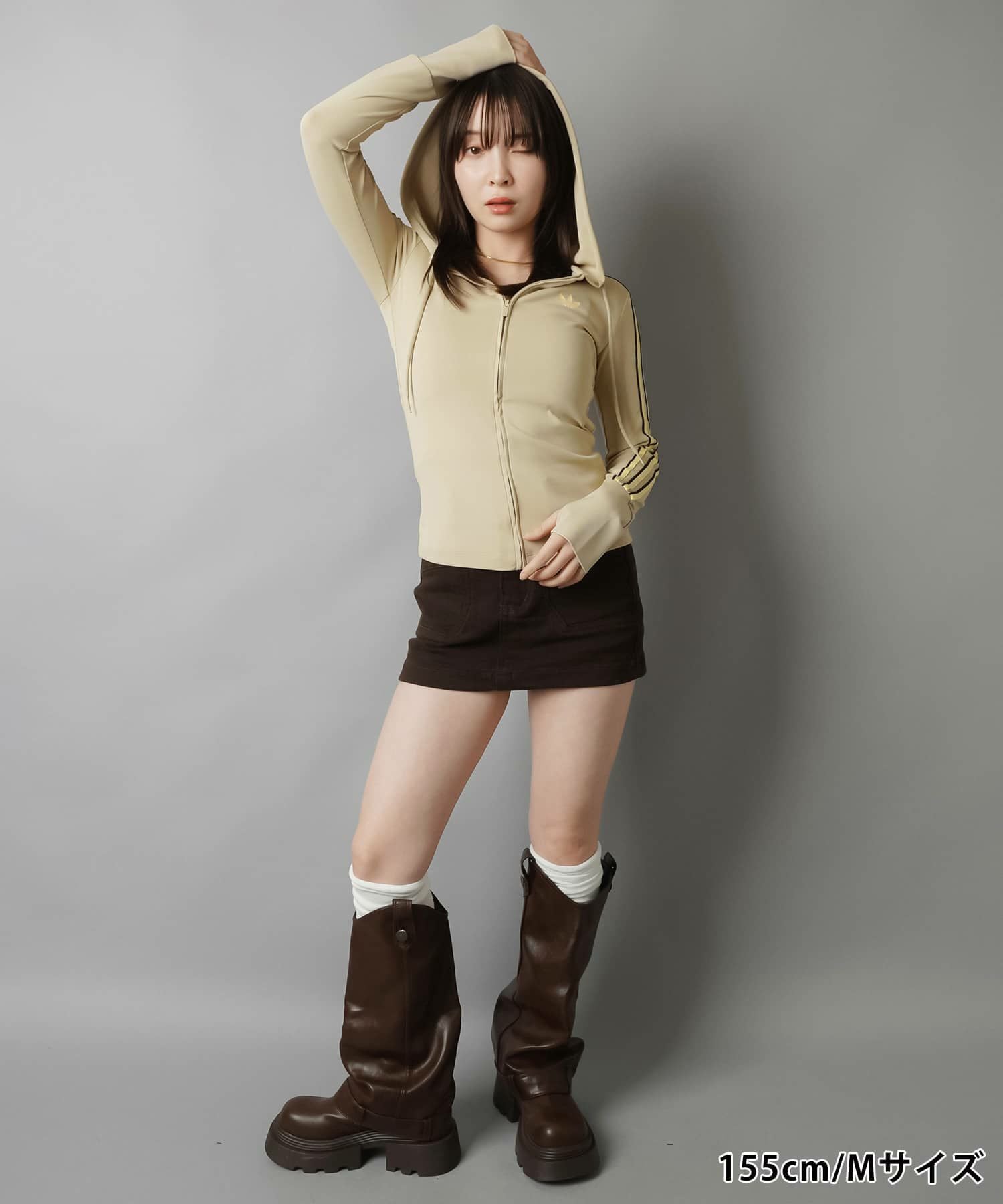 ≪adidas/アディダス≫タイトジップパーカー/ピタ見え/セットアップ