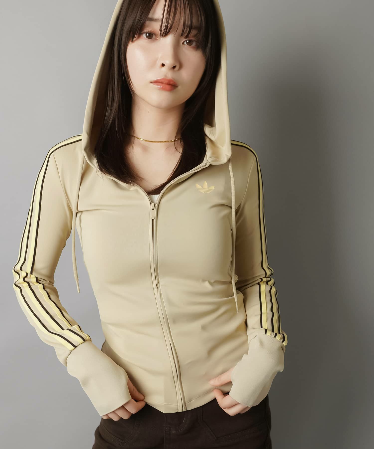 ≪adidas/アディダス≫タイトジップパーカー/ピタ見え/セットアップ