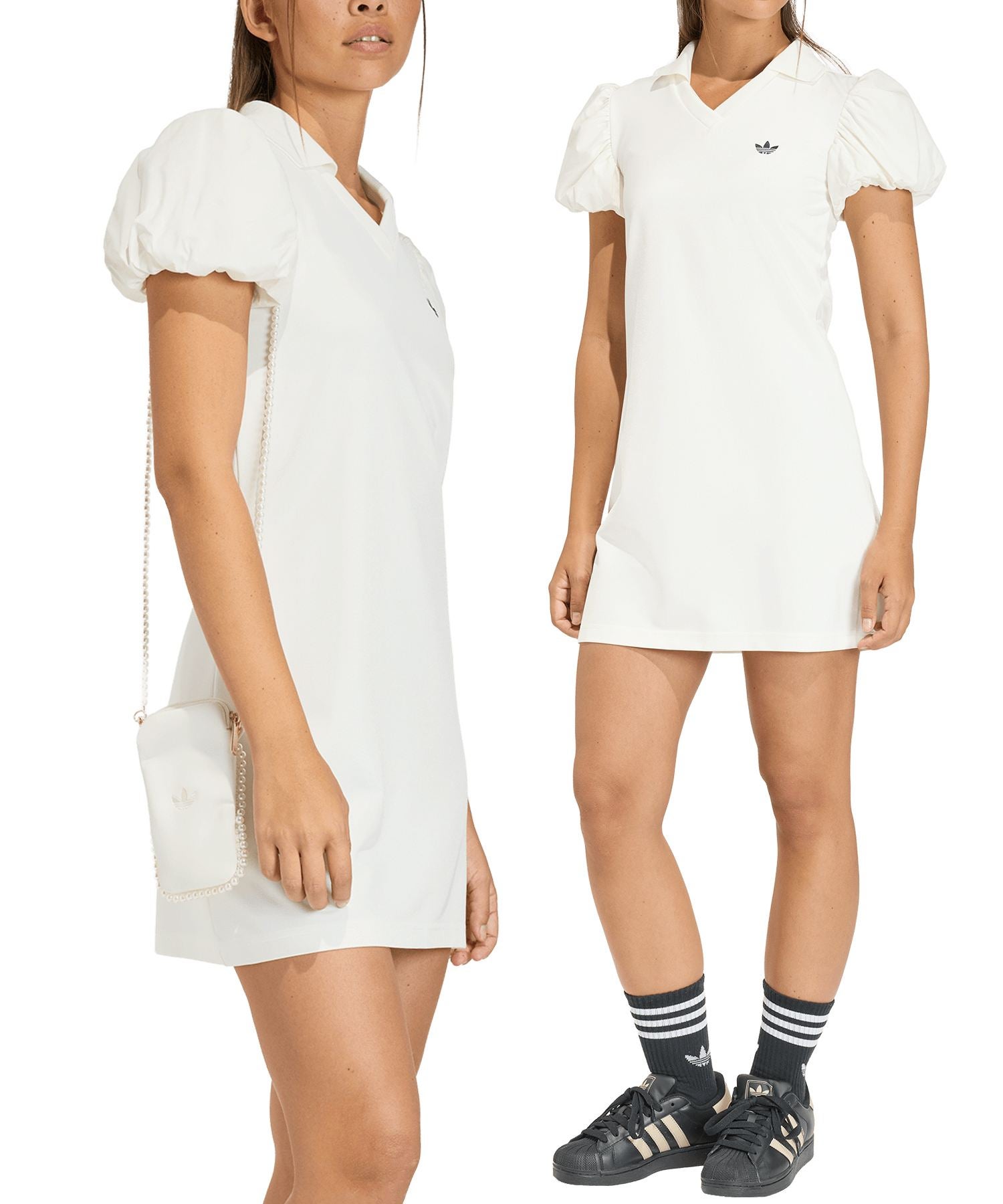 ≪adidas/アディダス≫ボリュームスリーブポロワンピース | SPINNS WEB