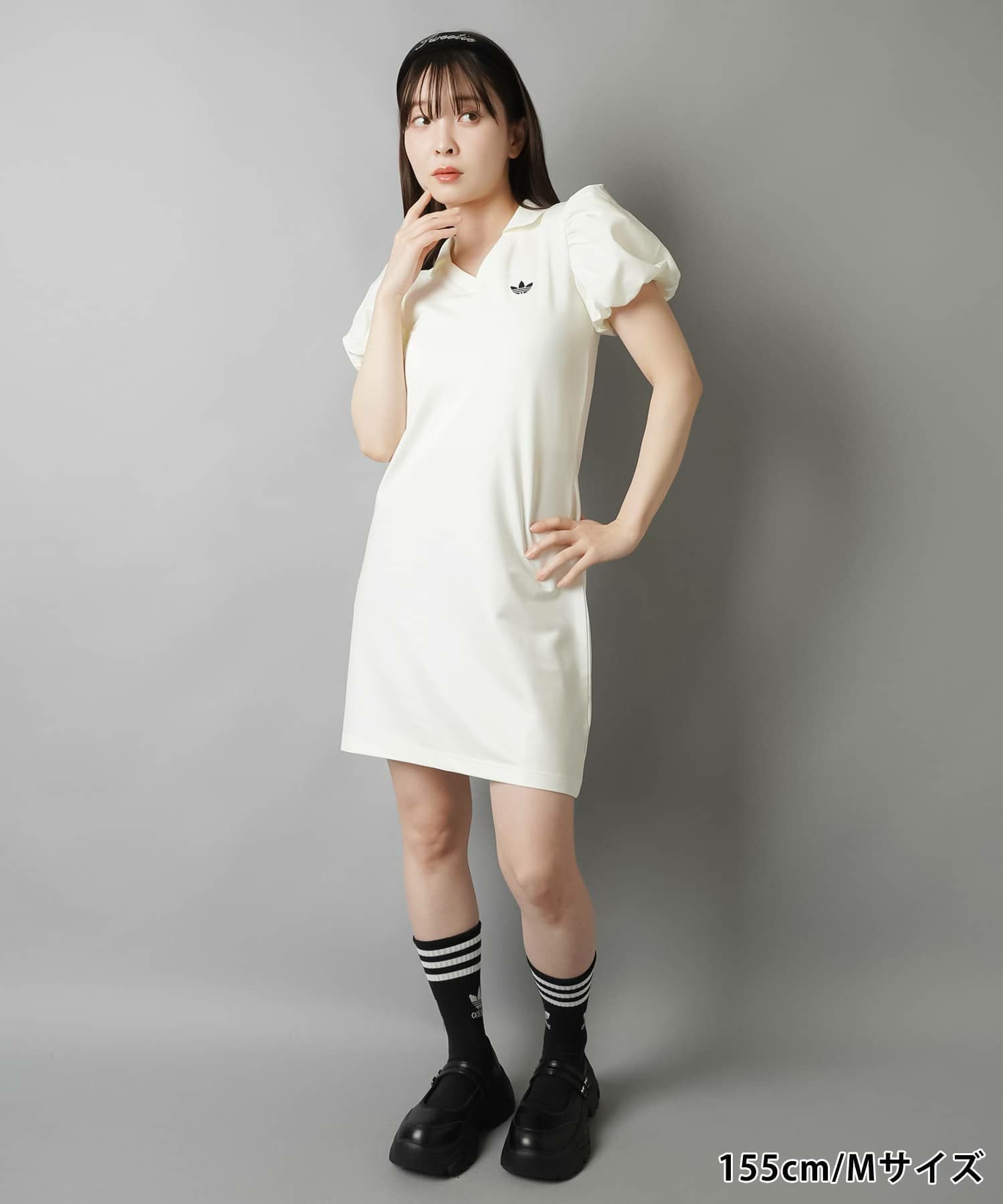≪adidas/アディダス≫ボリュームスリーブポロワンピース | SPINNS WEB