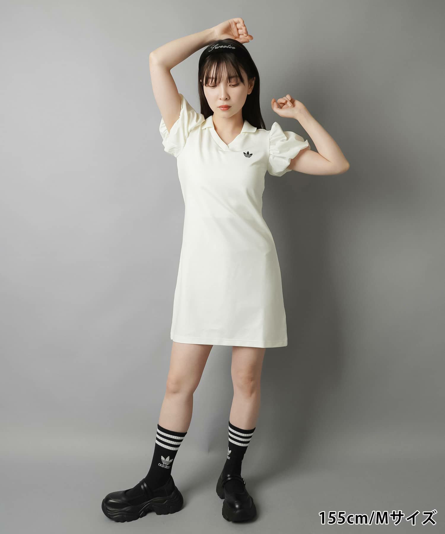 ≪adidas/アディダス≫ボリュームスリーブポロワンピース | SPINNS WEB