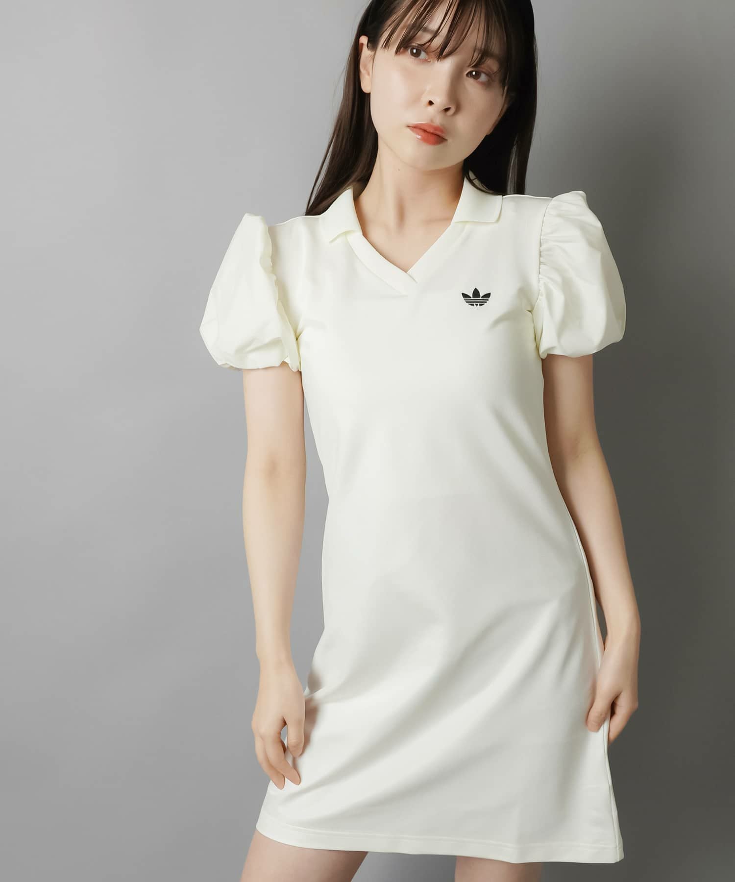新品⛳️アディダス S 上下 パンチング セットアップ 半袖ポロ×フリル ワンピ風 ≪adidas/アディダス≫ボリュームスリーブポロワンピース | SPINNS WEB
