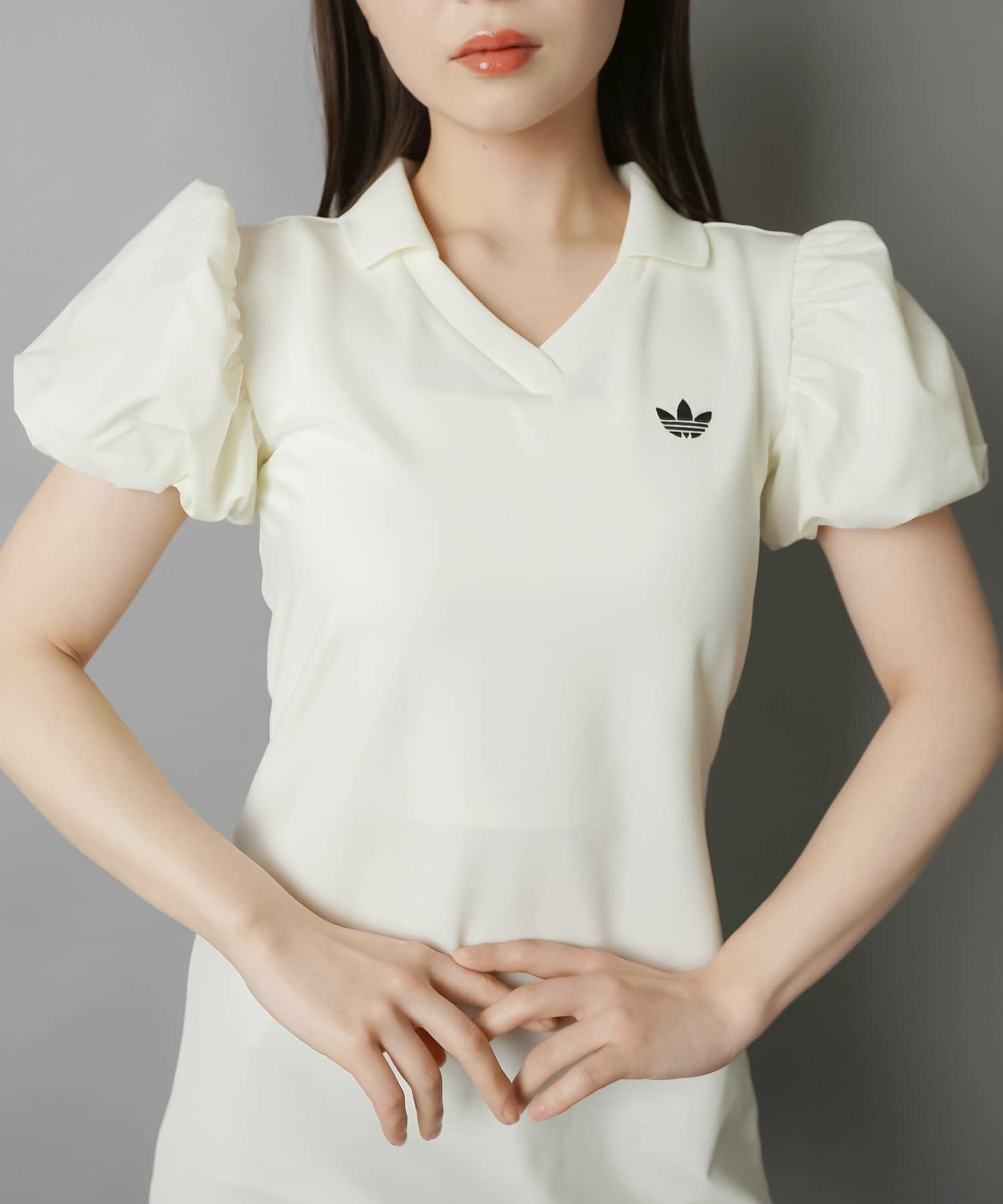≪adidas/アディダス≫ボリュームスリーブポロワンピース | SPINNS WEB