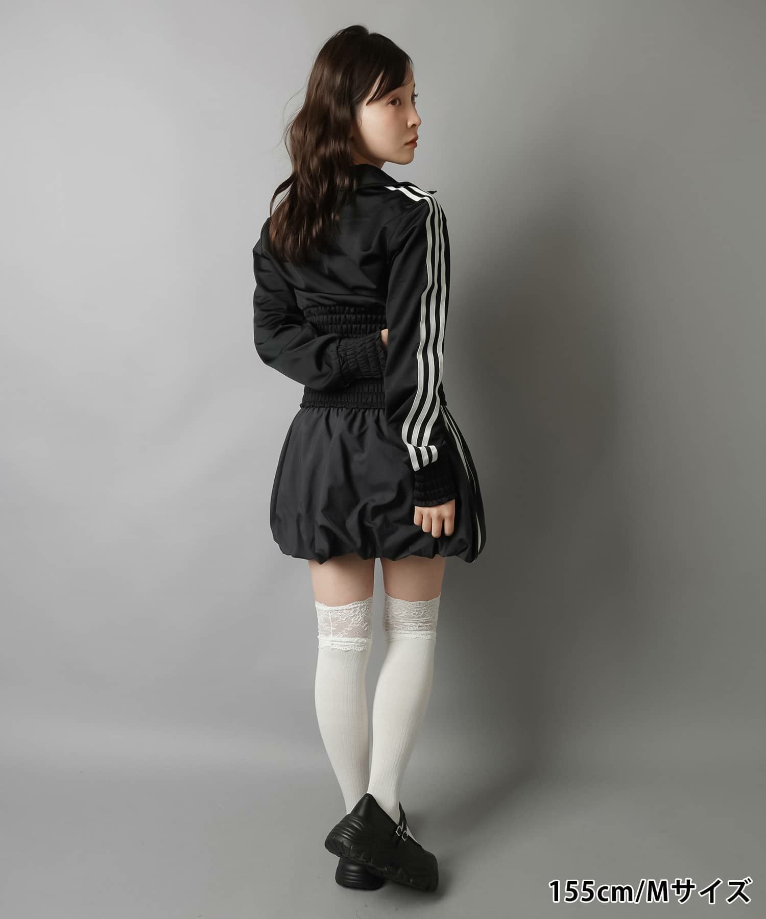 adidas ブラック&ホワイトバルーンスカート 海外限定モデル Adilenium シーズン 3 バルーンスカート、テコンドー メイ バレエ