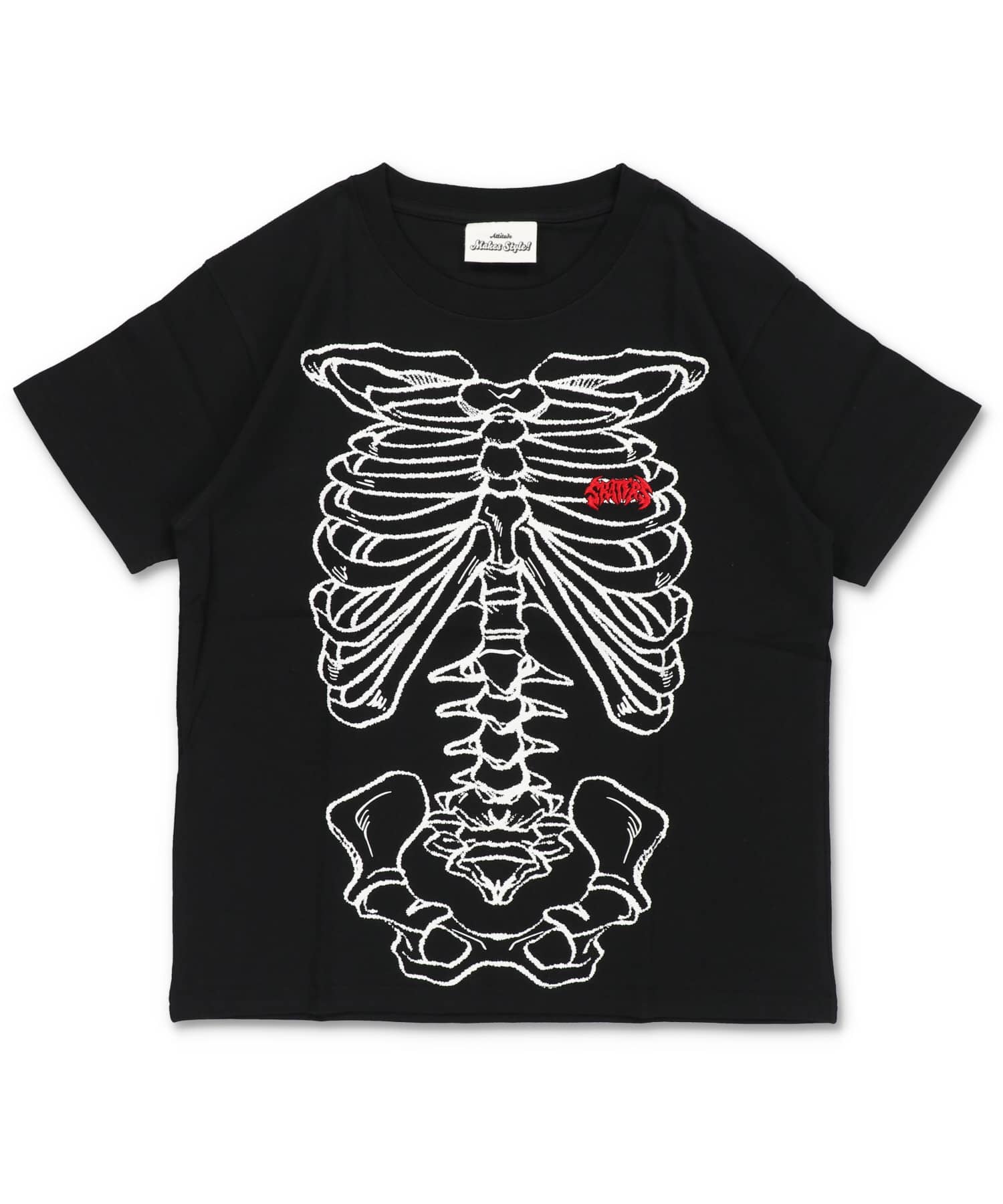 17%OFF】 短丈グラフィック半袖Tシャツ/スケルトンプリント | SPINNS