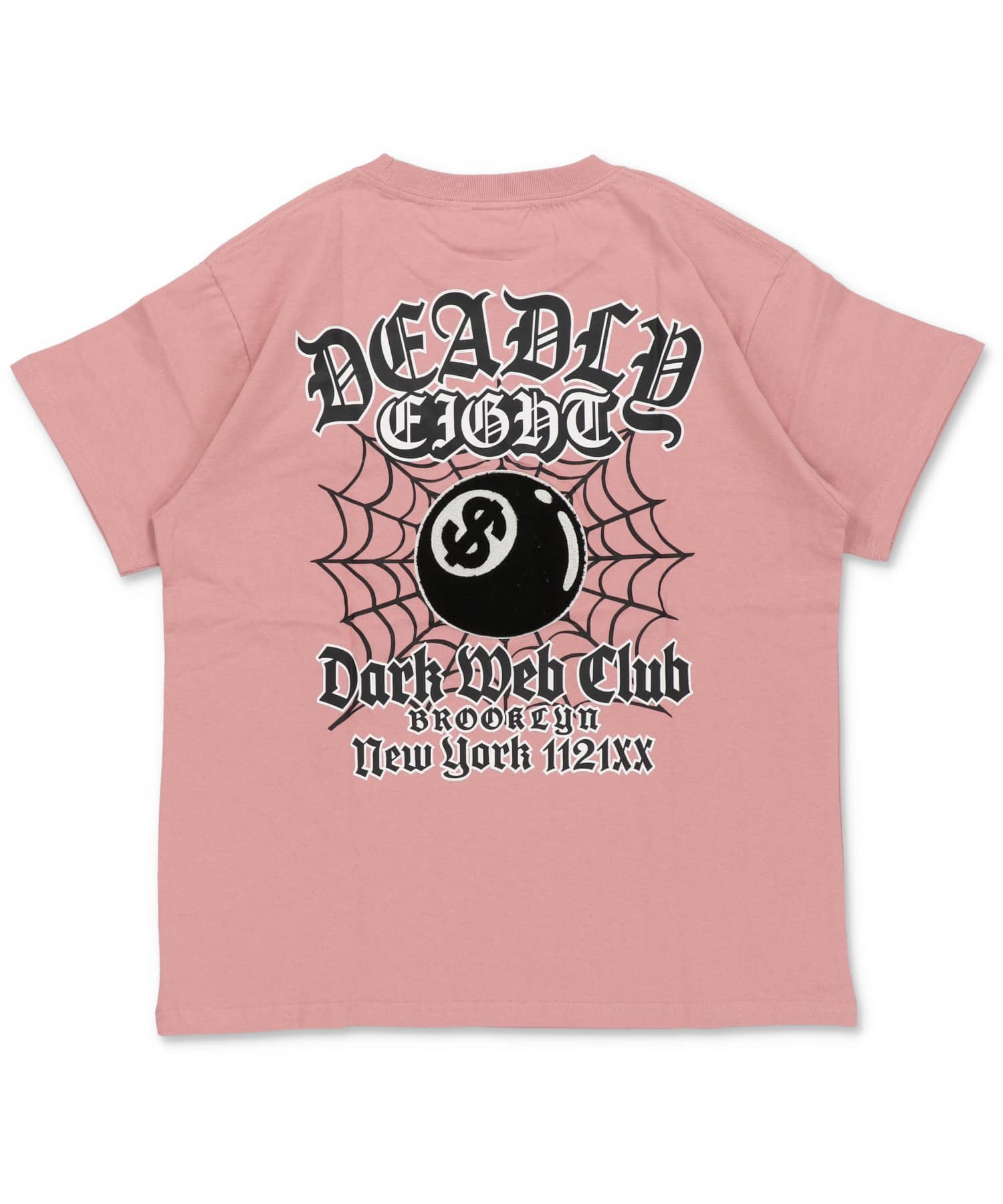 17%OFF】8ボールバックプリント半袖Tシャツ/サガラ刺繍ロゴ/ワン