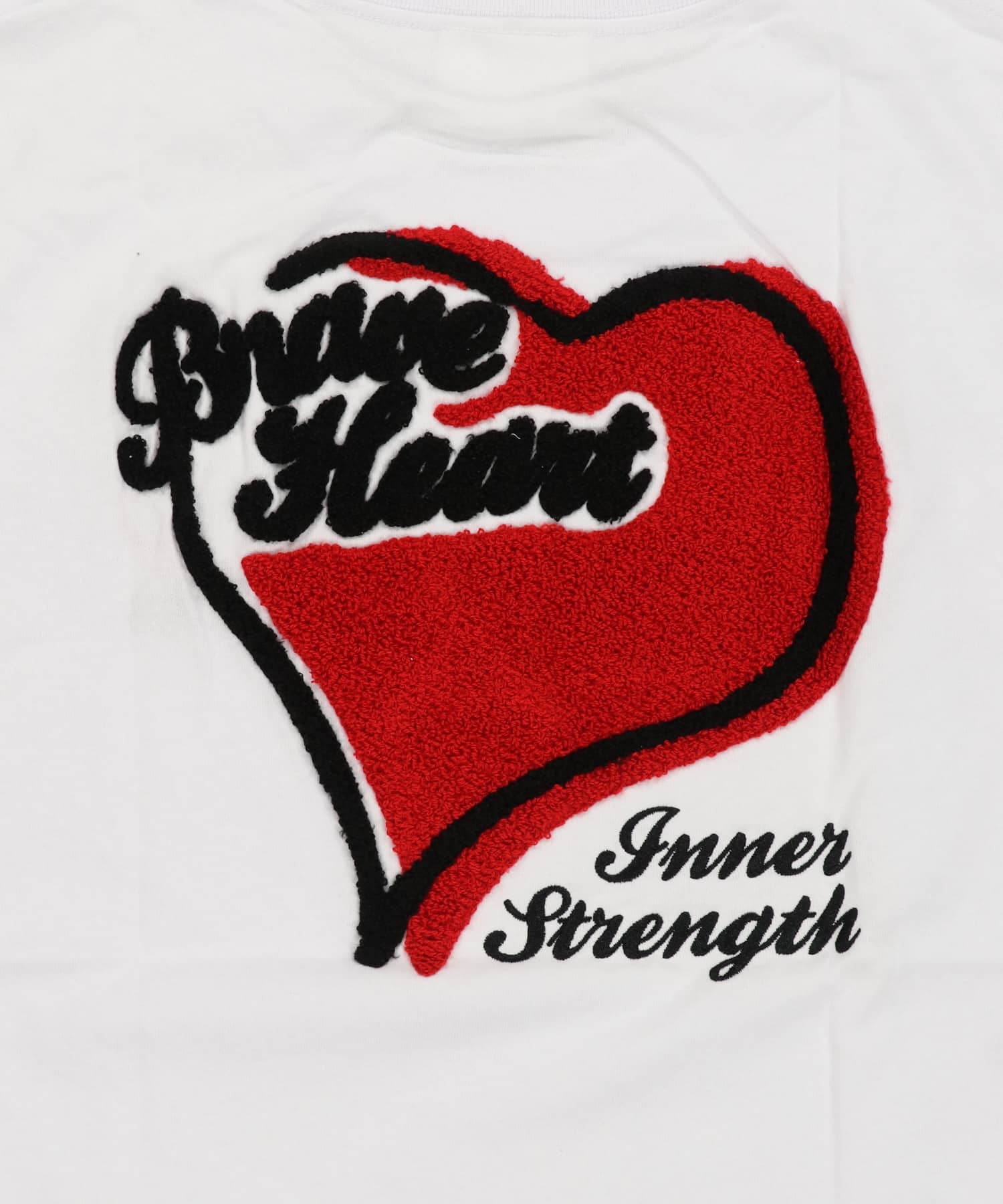 17%OFF】ハートバックプリント半袖Tシャツ/サガラ刺繍ロゴ /ワン
