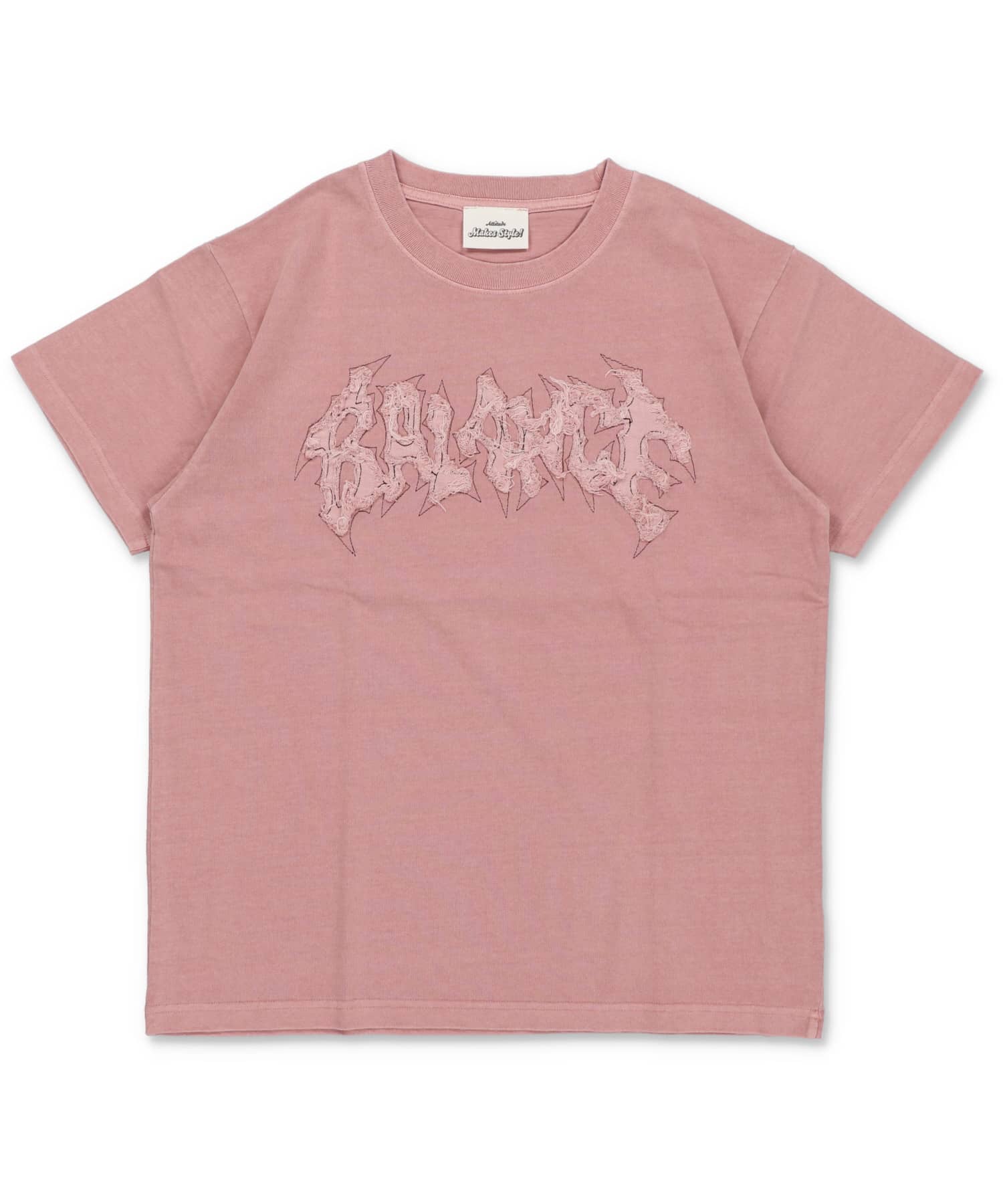 ダメージパッチワークロゴ半袖Tシャツ/レギュラー丈 | SPINNS WEB