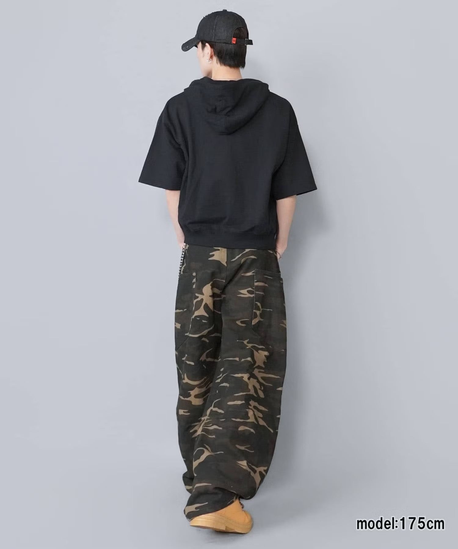 80%OFF】短丈半袖ダブルジップパーカー/パッチワークロゴ/スノー