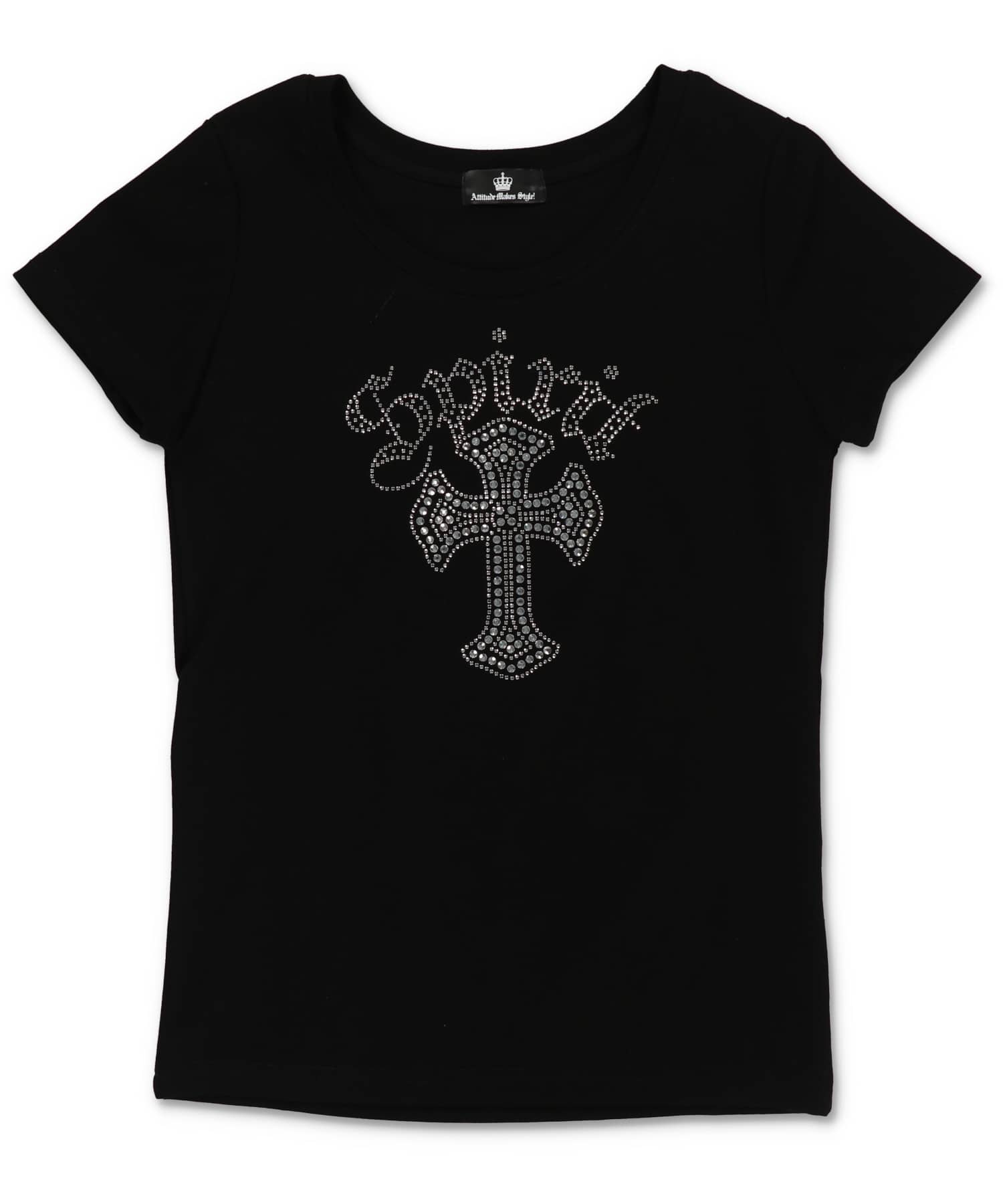 半袖Tシャツ/ラインストーンクロス/#平成ギャル | SPINNS WEB STORE
