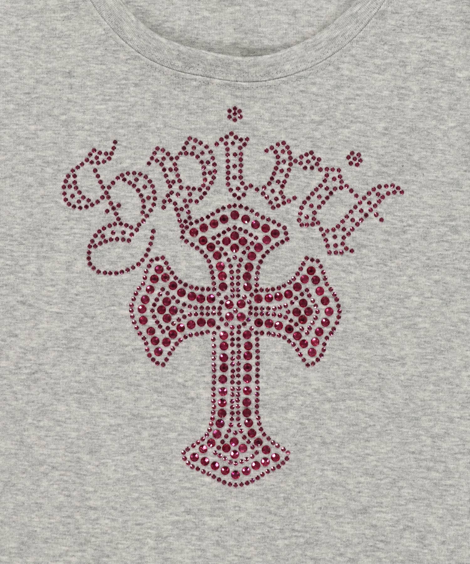 長袖カットソー　平成　ギャル　グランジ　スカル　 ラインストーン 半袖Tシャツ/ラインストーンクロス/#平成ギャル | SPINNS WEB STORE