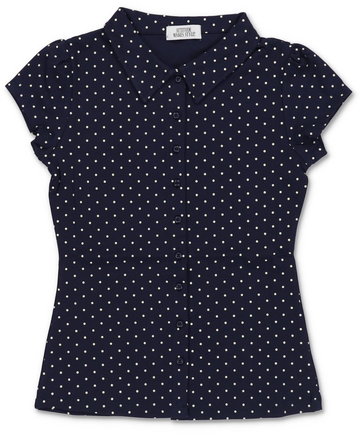 ドットxネイビー