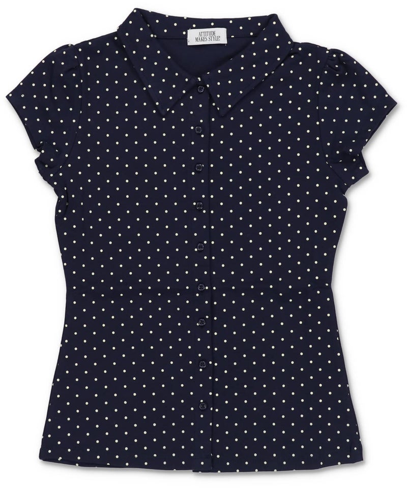 ドットxネイビー