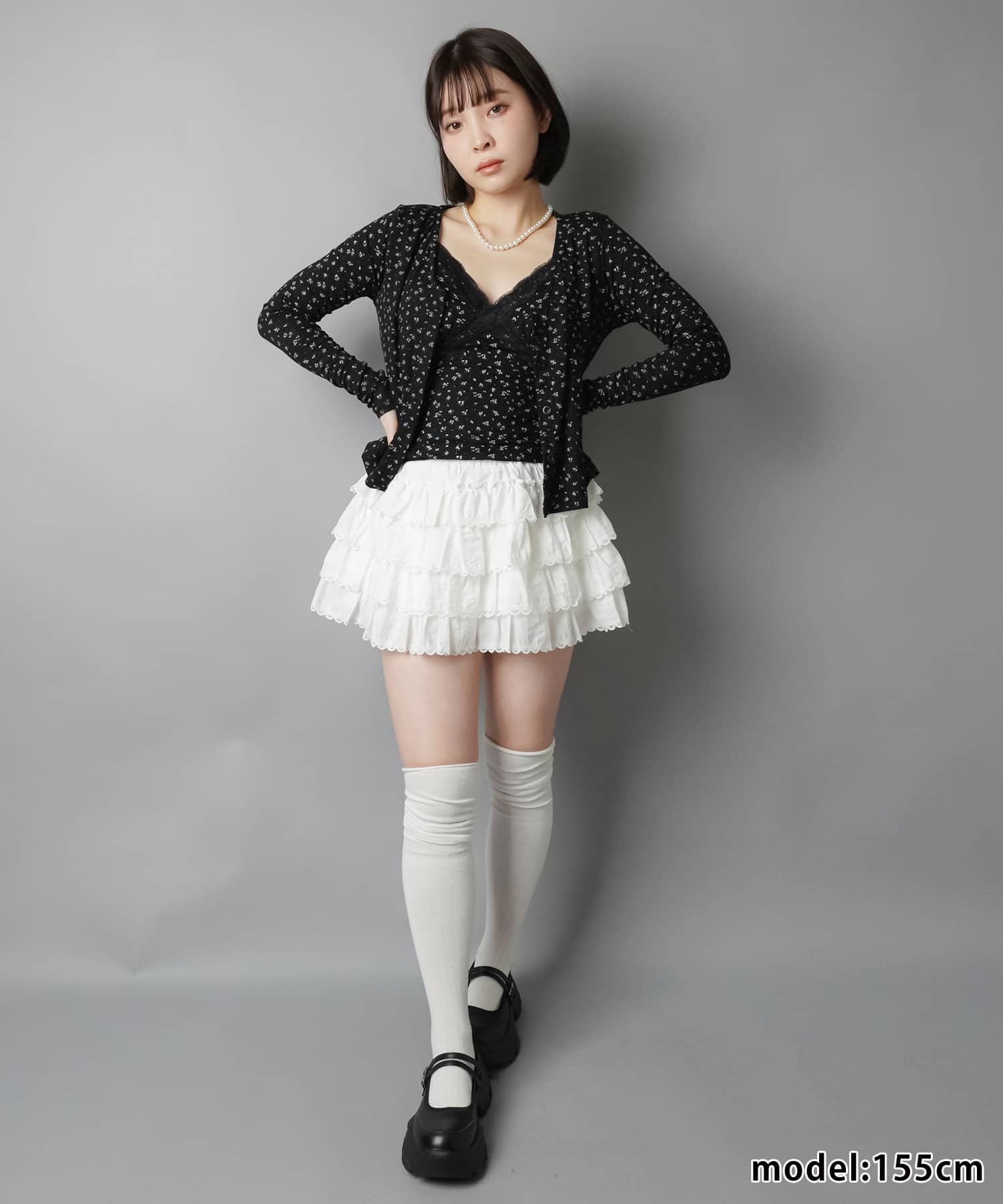 長袖カーディガン+小花柄キャミソールセット/総柄 | SPINNS WEB STORE